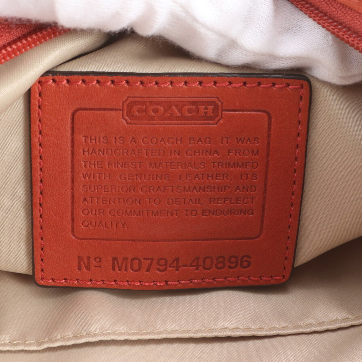 Coach Beige Leather Canvas Handbag Shoulder Bag (Pre-Owned)
