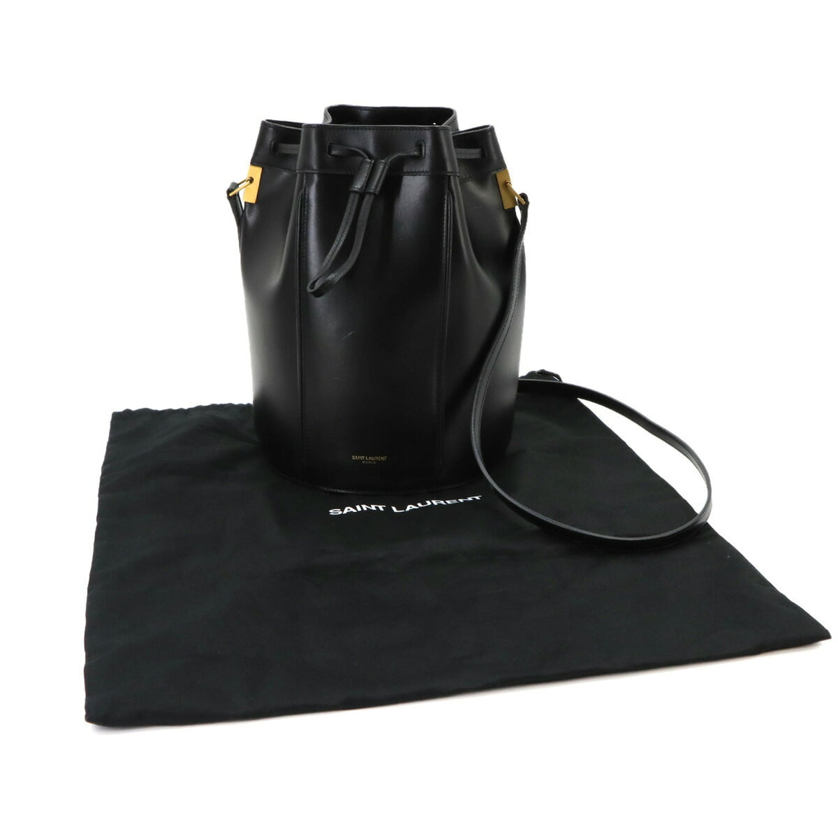 Saint Laurent Black Leather Shoulder Bag (Pre-Owned)