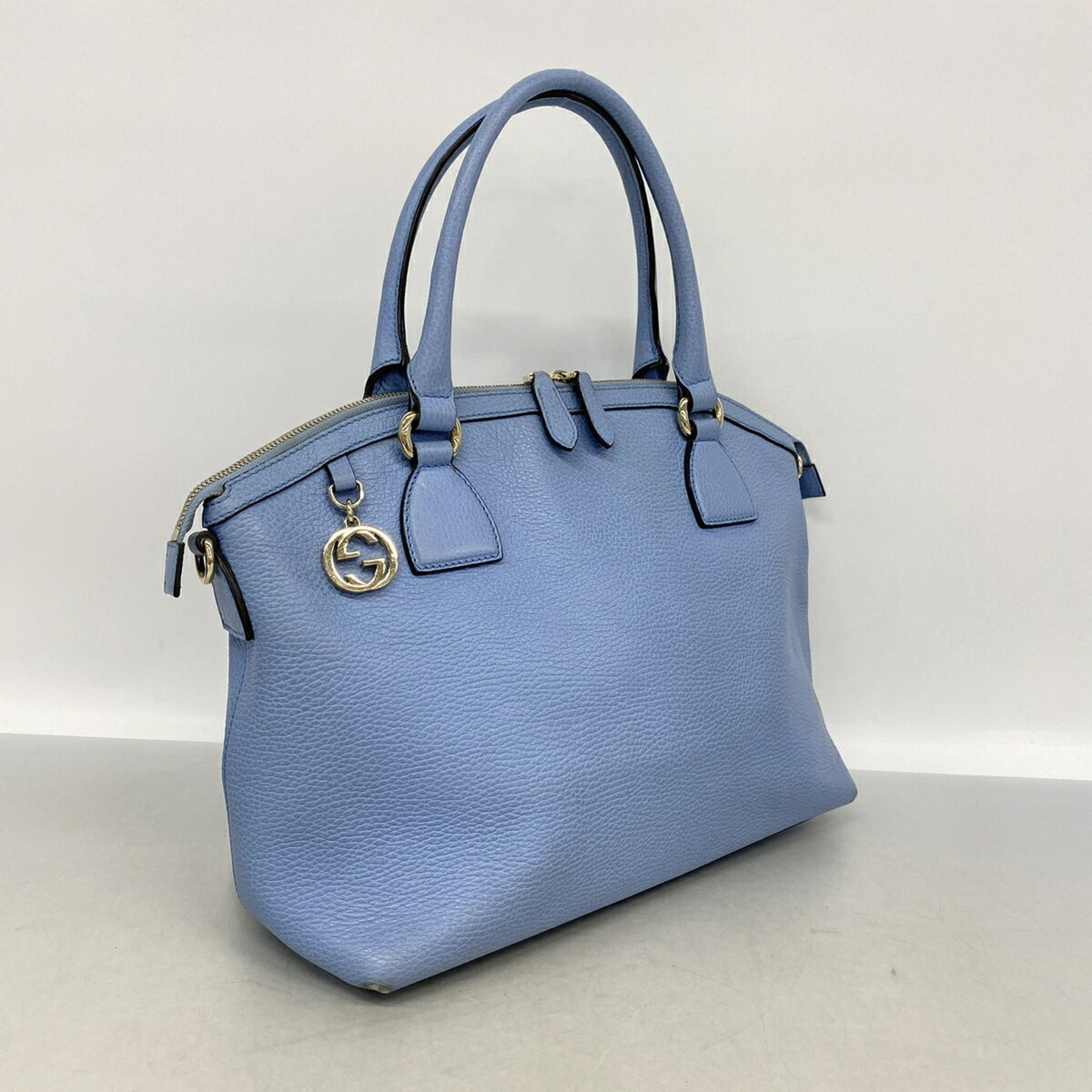 Gucci Sky Blue Leather Handbag (Pre-Owned)