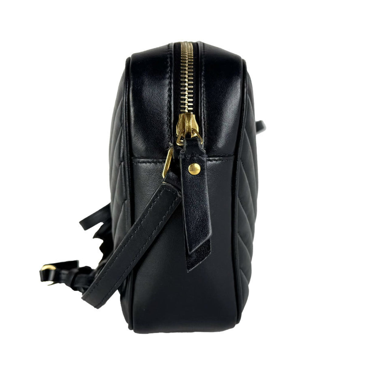Saint Laurent Black Leather Shoulder Bag (Pre-Owned)