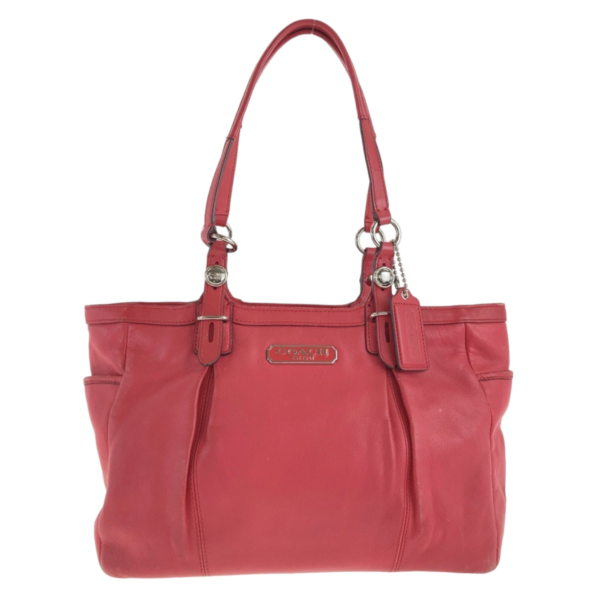 Coach Pink Leather Shoulder Bag Tote Bag (Pre-Owned)