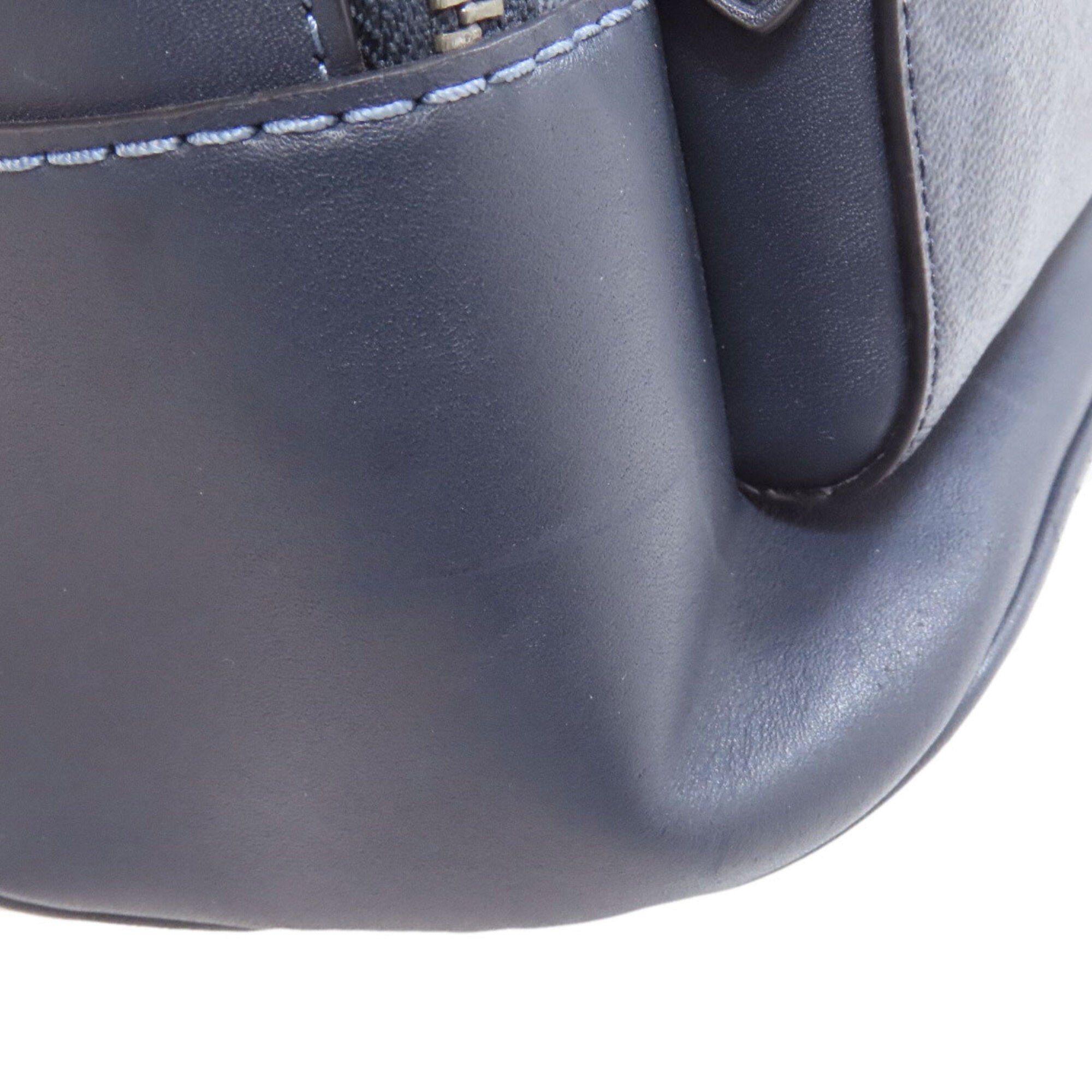 Coach Navy Pvc Backpack (Pre-Owned)