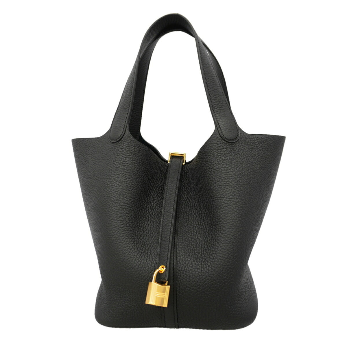 Hermes Black Taurillon Clemence Leather Handbag (Pre-Owned)