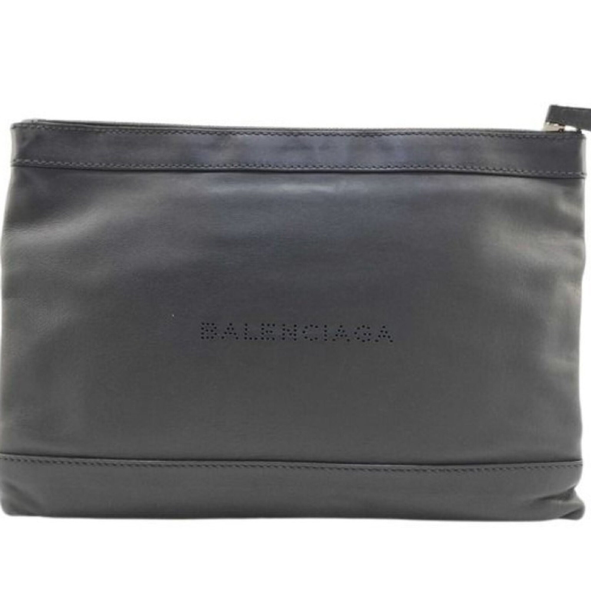 Balenciaga Black Leather Clutch Bag (Pre-Owned)