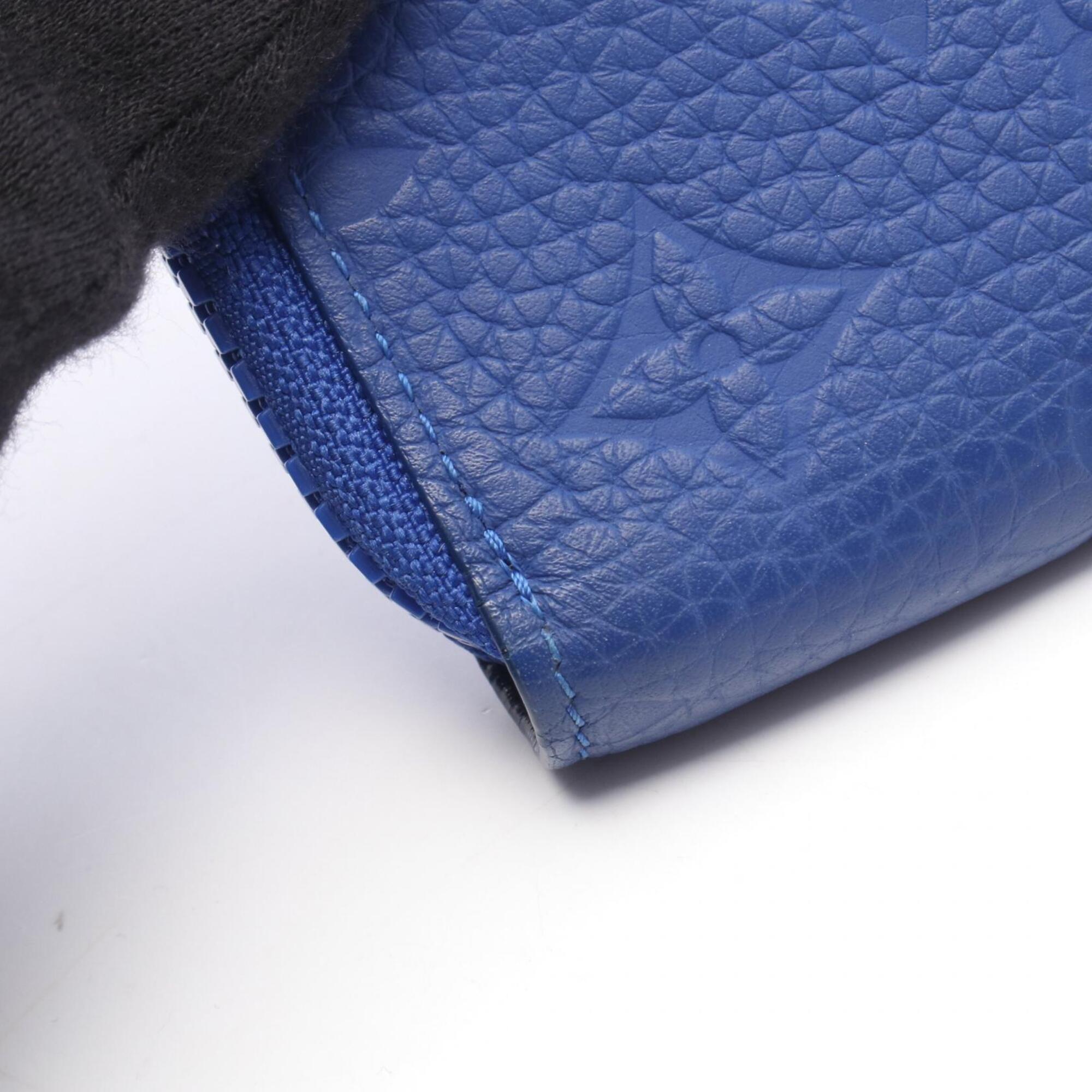 Louis Vuitton Blue Leather Long Wallet (Bi-Fold) (Pre-Owned)