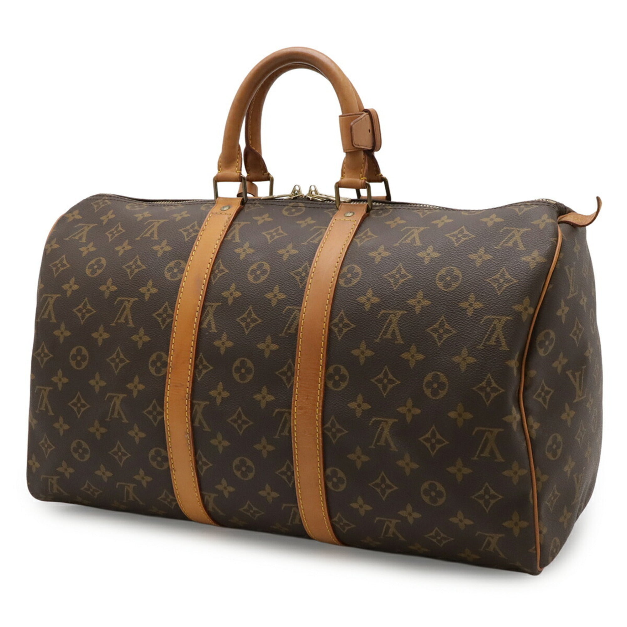 Louis Vuitton Brown Monogram Canvas Boston Bag Handbag (Pre-Owned)