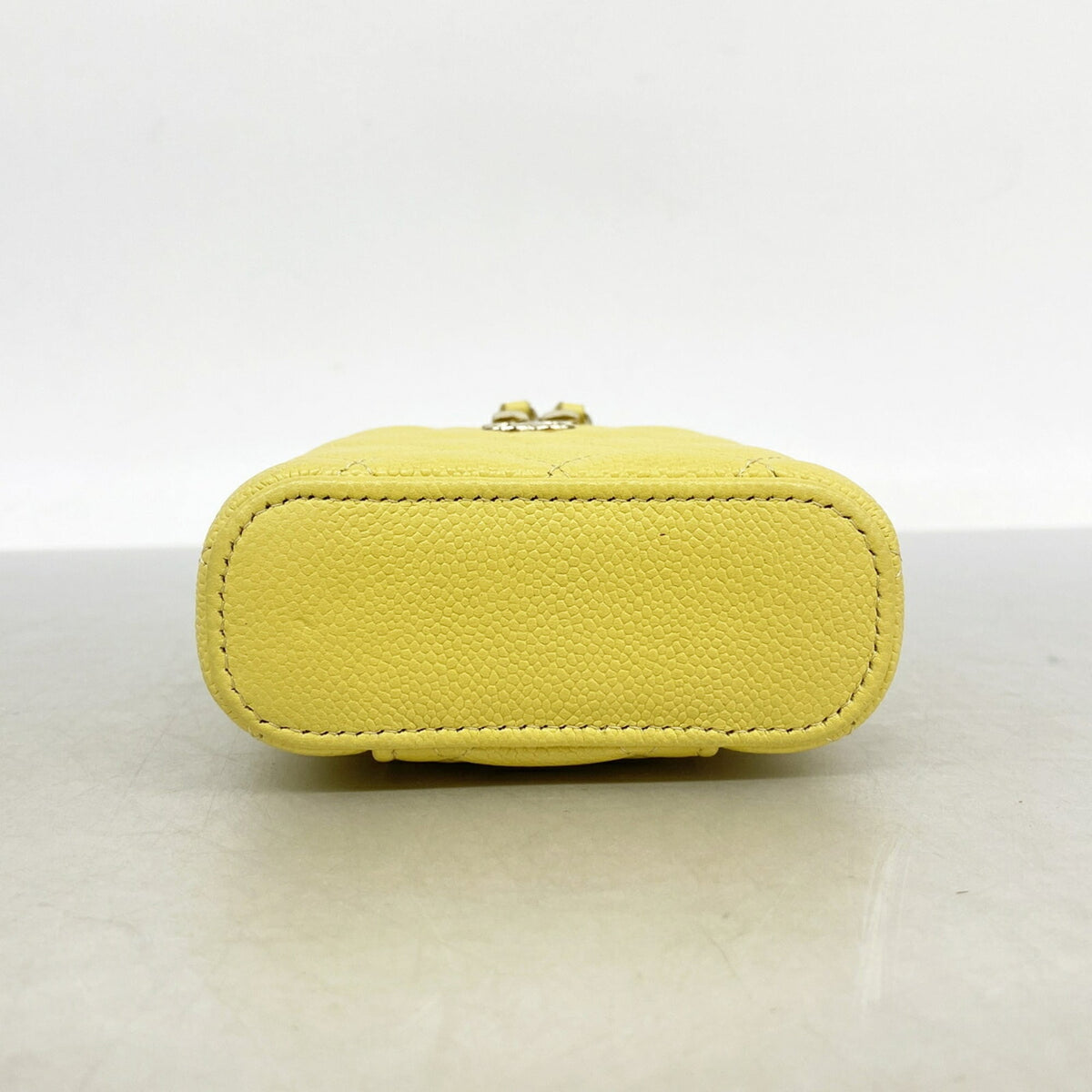 Chanel Yellow Grained Calfskin Shoulder Bag (Pre-Owned)
