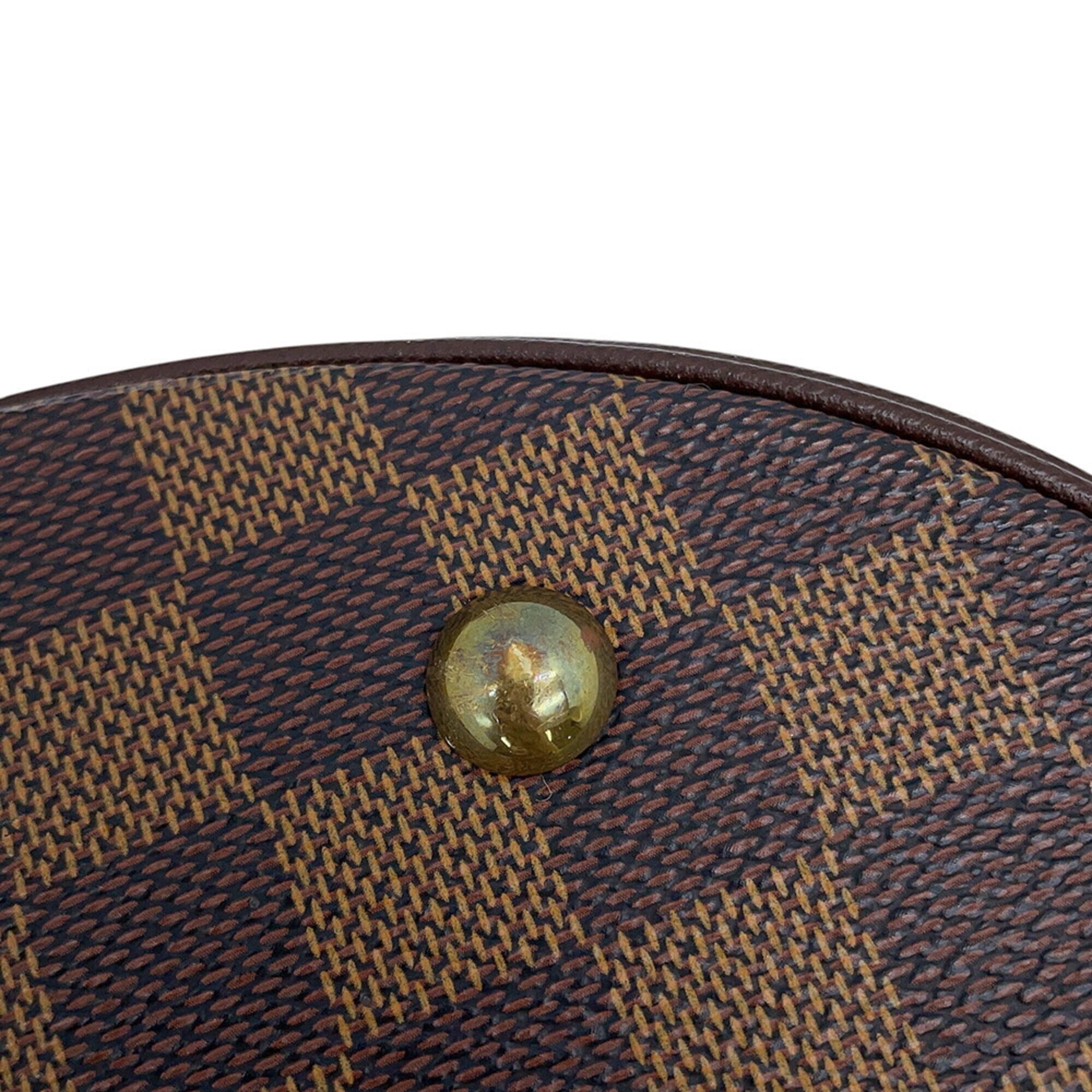 Louis Vuitton Red Color Damier Canvas Handbag Pouch Shoulder Bag Tote Bag (Pre-Owned)