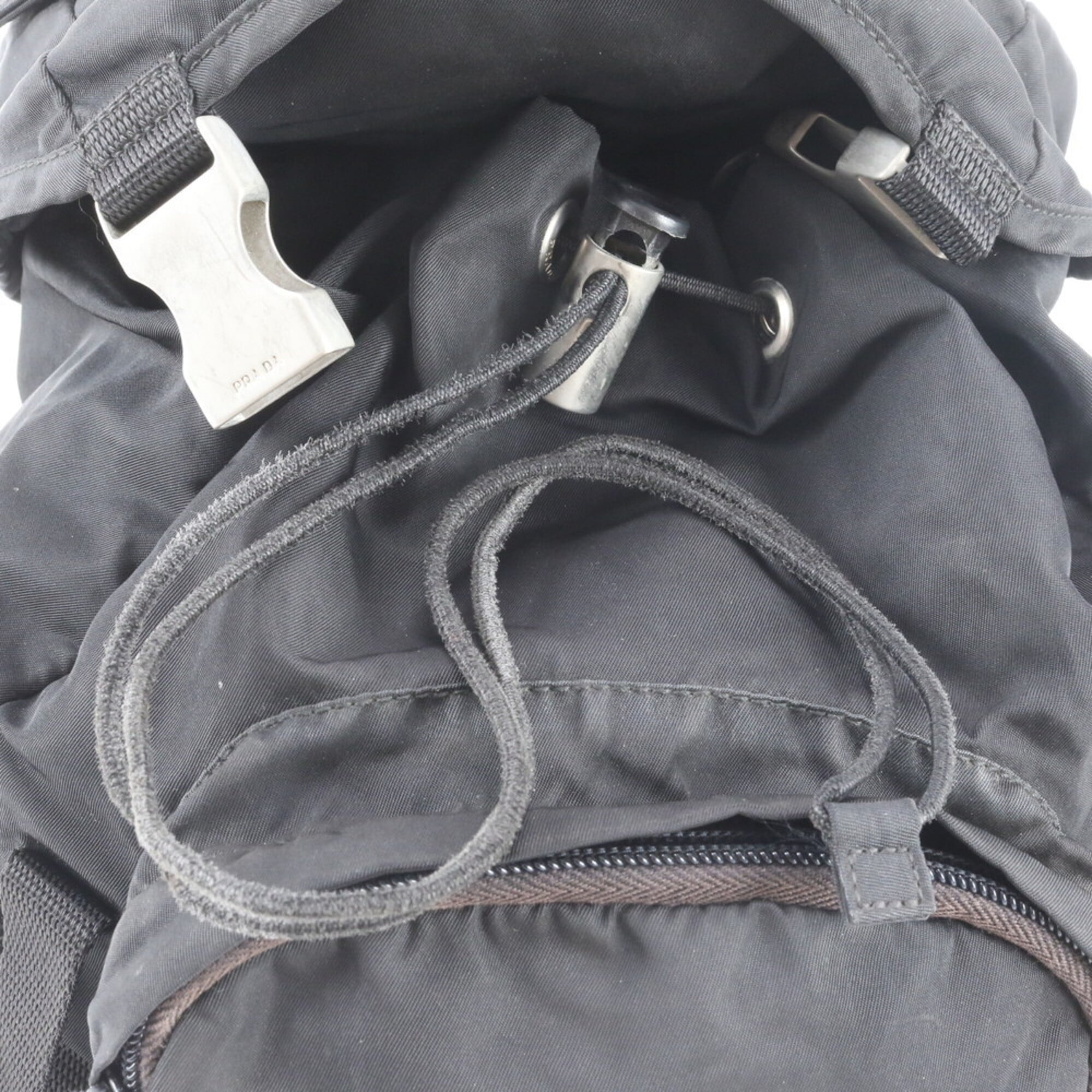 Prada Black Nylon Backpack Handbag (Pre-Owned)