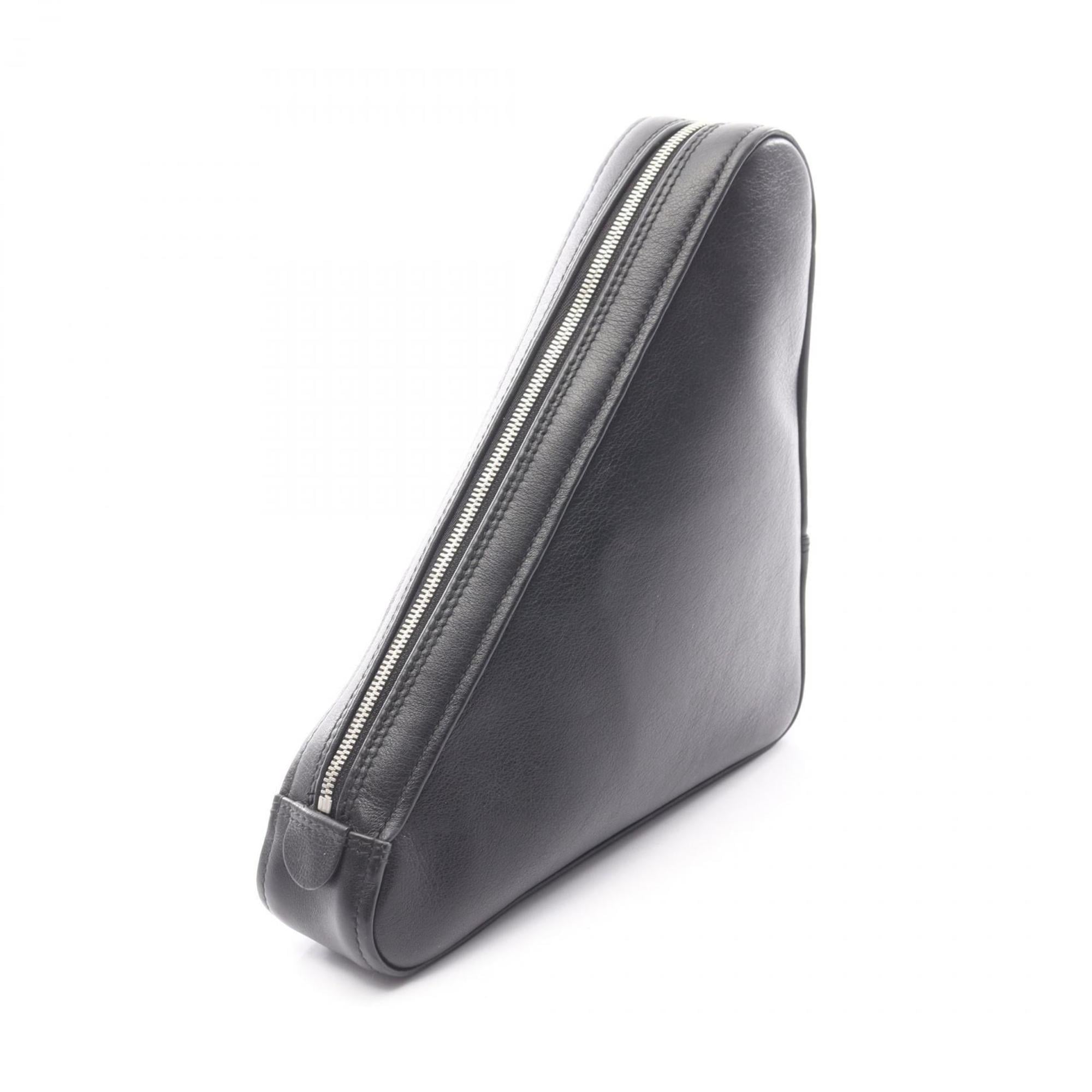 Balenciaga Black Leather Clutch Bag (Pre-Owned)
