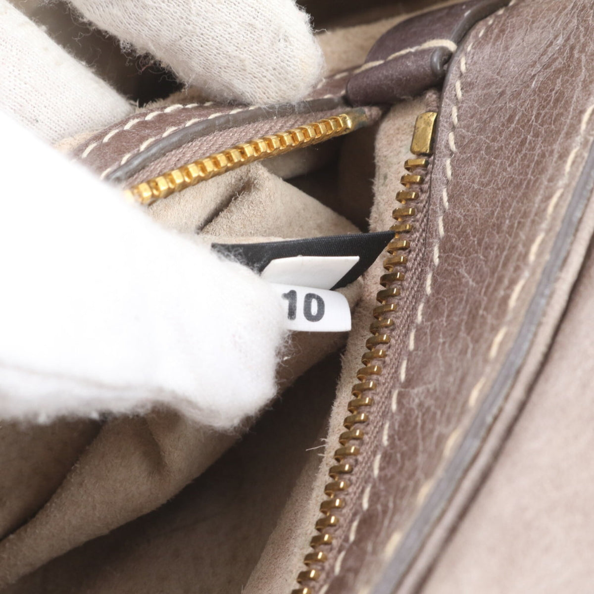 Prada Gray Leather Shoulder Bag (Pre-Owned)