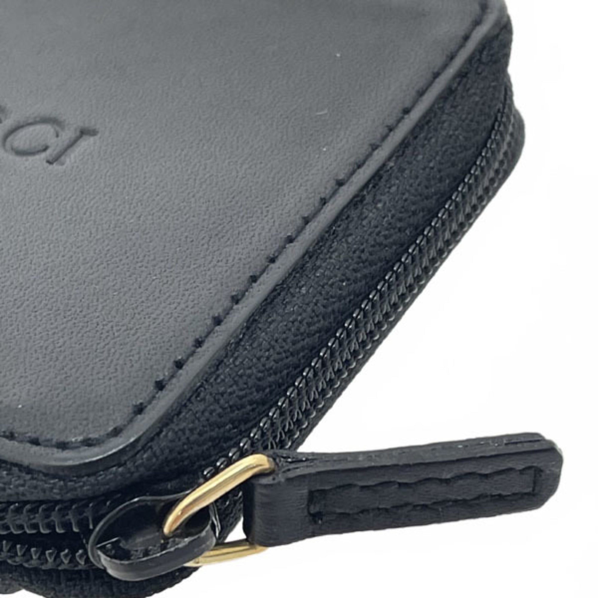 Gucci Black Leather Coin Purse/Coin Case (Pre-Owned)