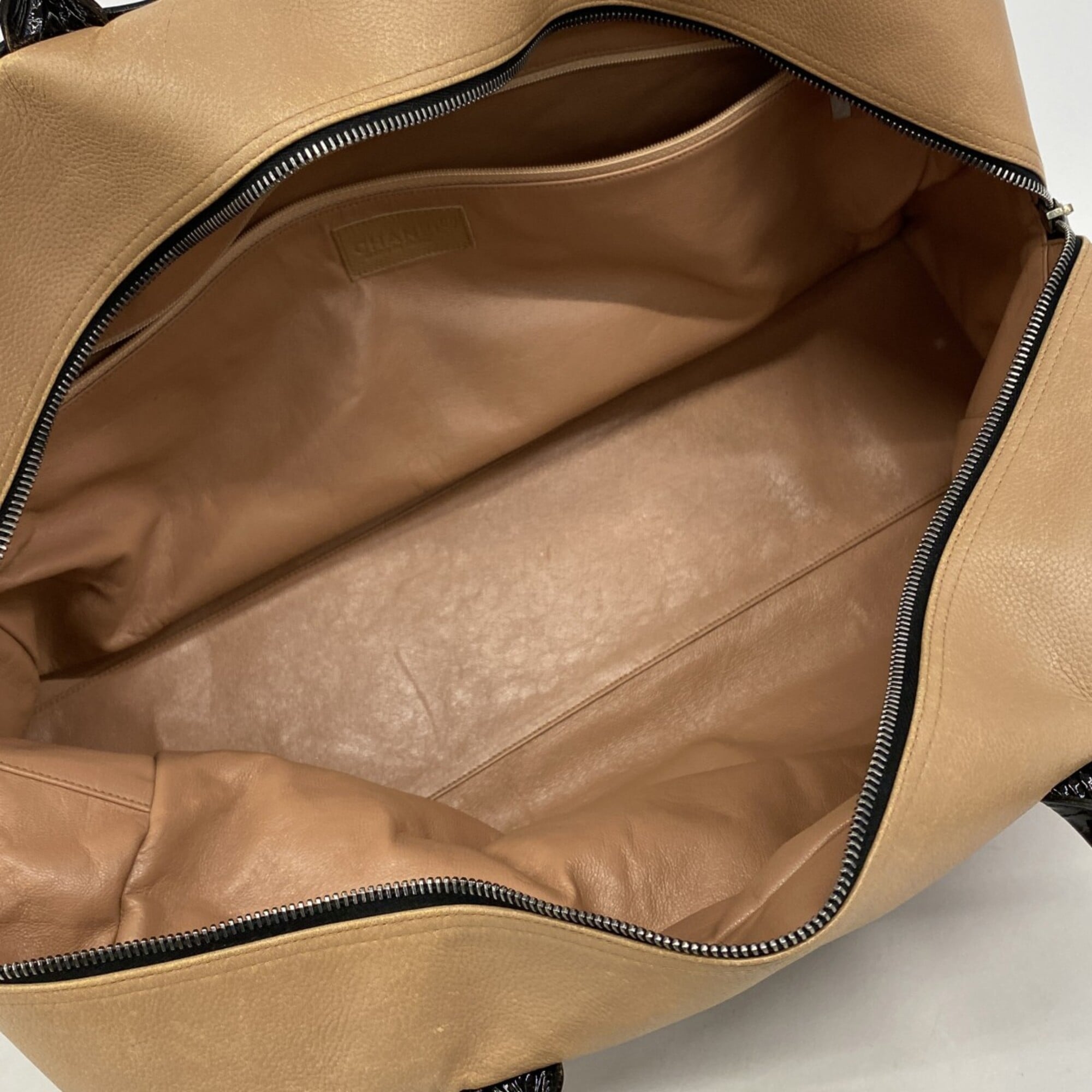 Chanel Brown Leather Boston Bag (Pre-Owned)