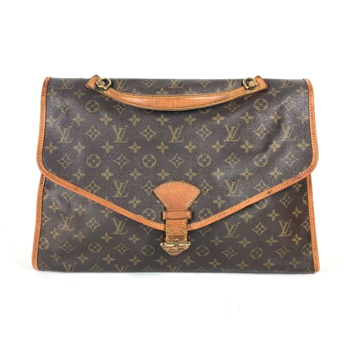 Louis Vuitton Brown Monogram Canvas Handbag Shoulder Bag (Pre-Owned)