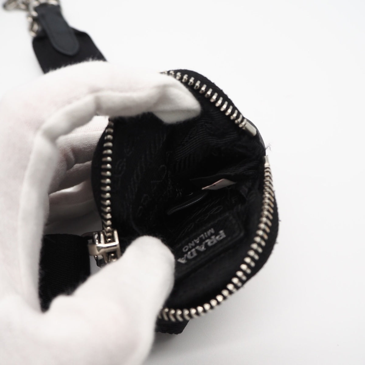 Prada Black Nylon Pouch Shoulder Bag (Pre-Owned)