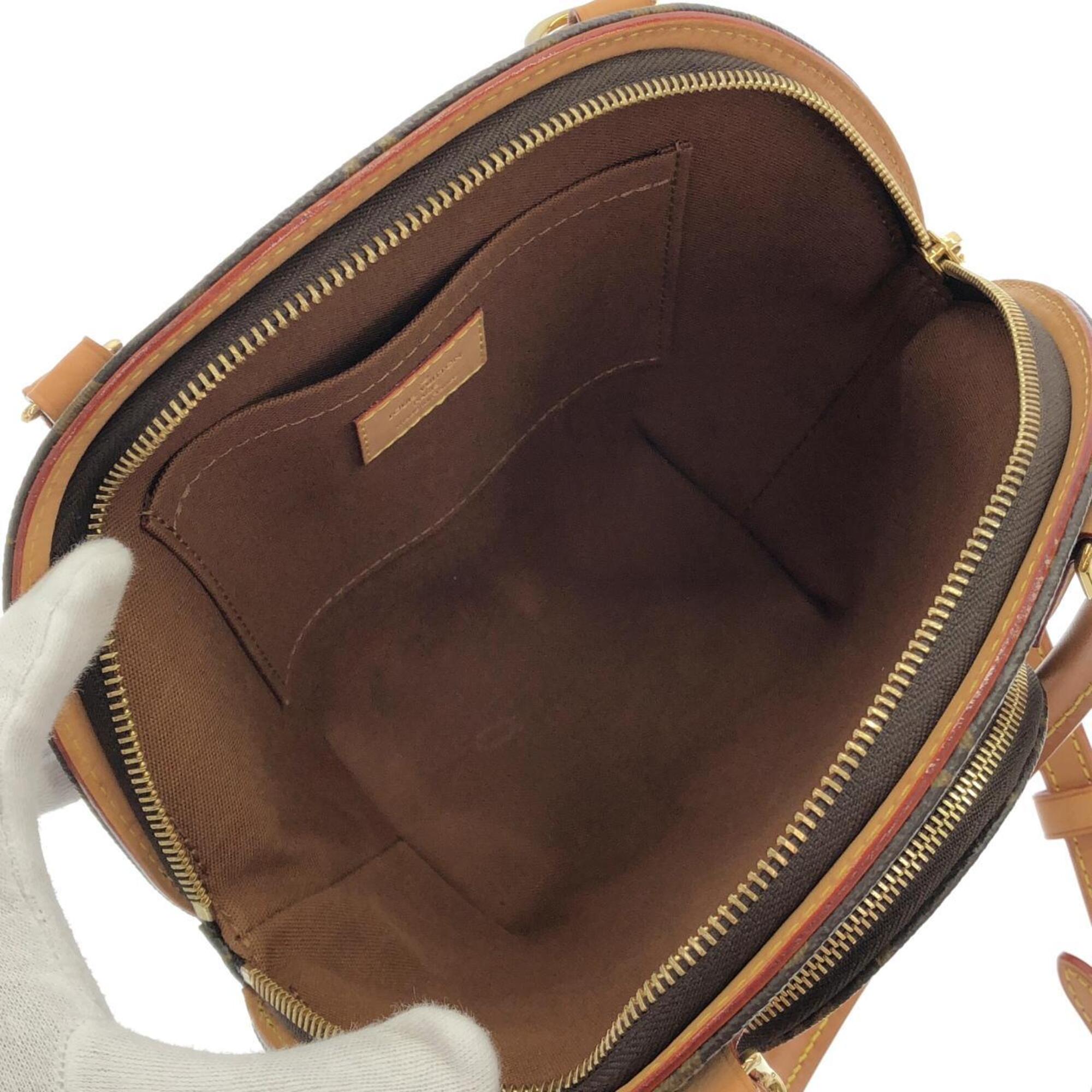 Louis Vuitton Monogram Marron Coated Canvas Handbag (Pre-Owned)
