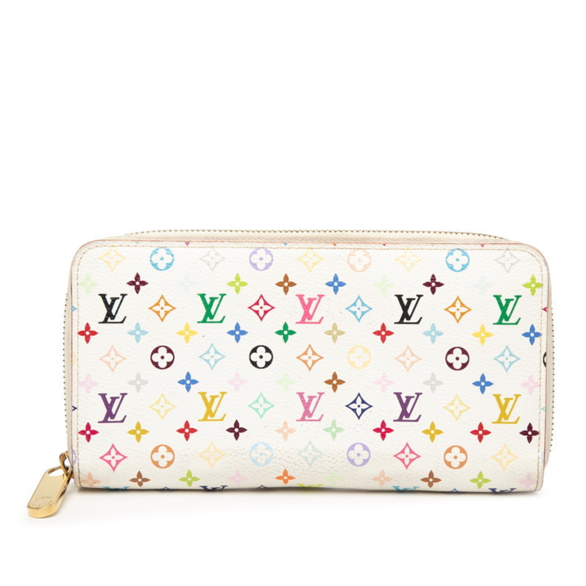 Louis Vuitton Multi-Color White Pvc Leather Long Wallet (Bi-Fold) (Pre-Owned)