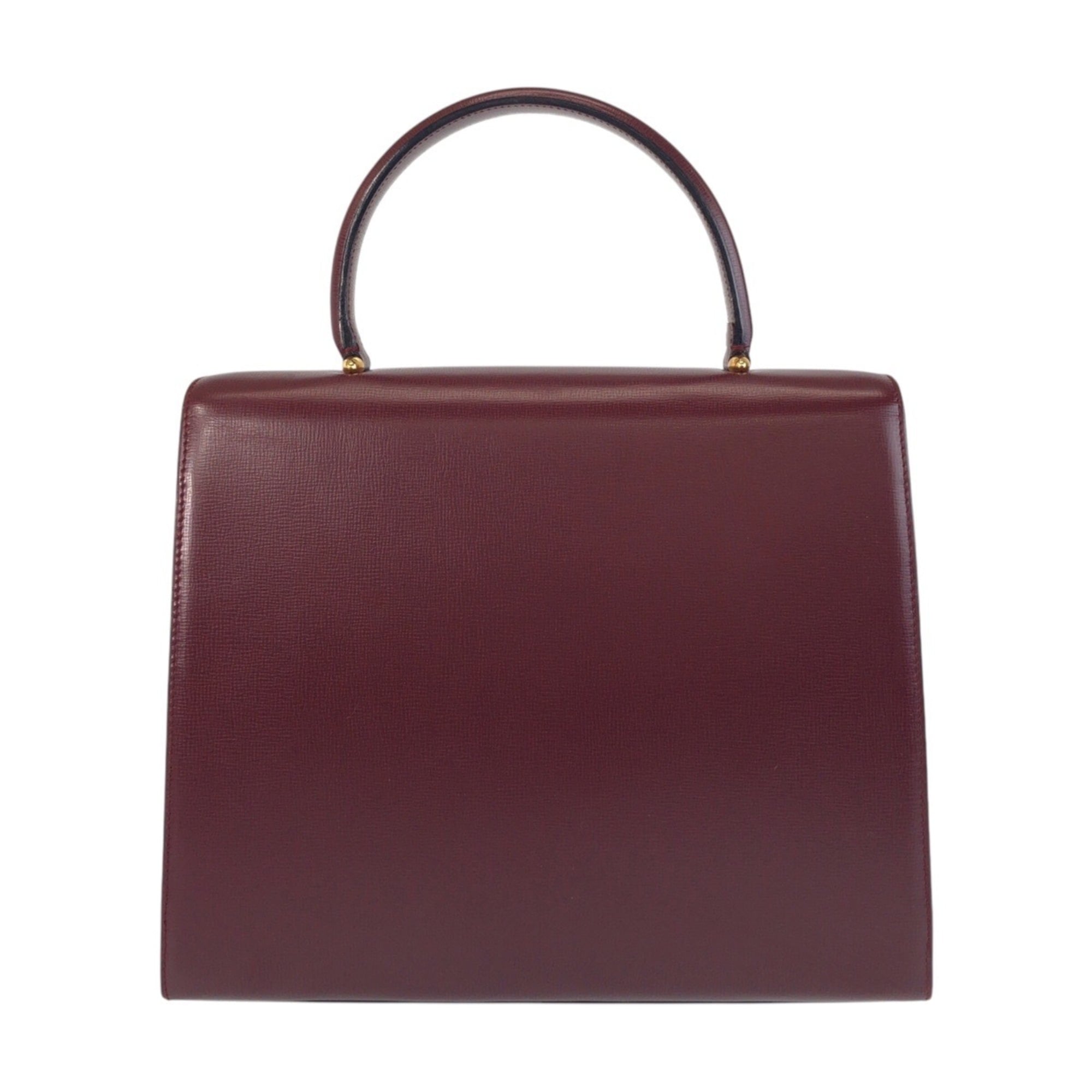 Cartier Bordeaux Leather Handbag (Pre-Owned)