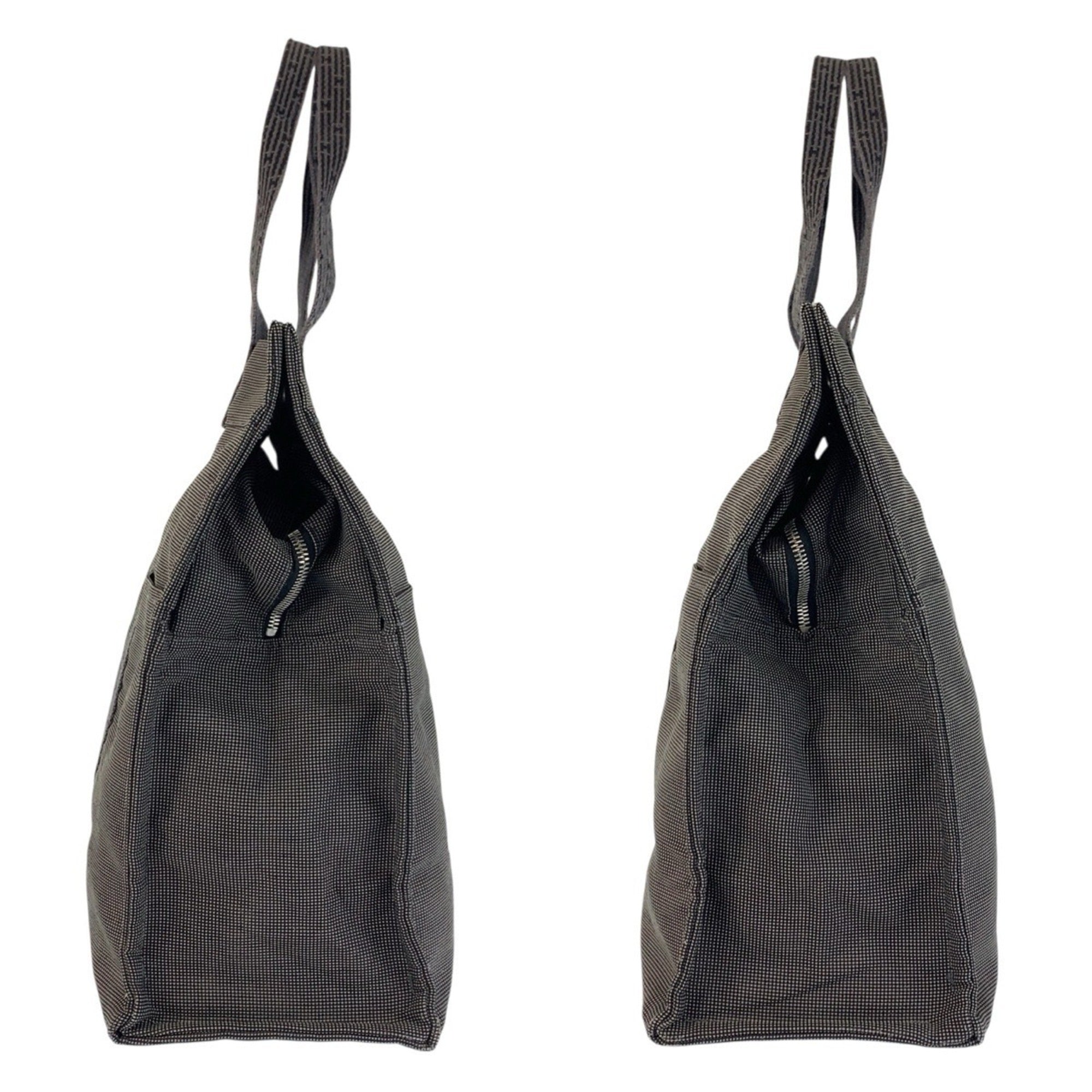 Hermes Gray Polyamide Polyester Handbag Tote Bag (Pre-Owned)
