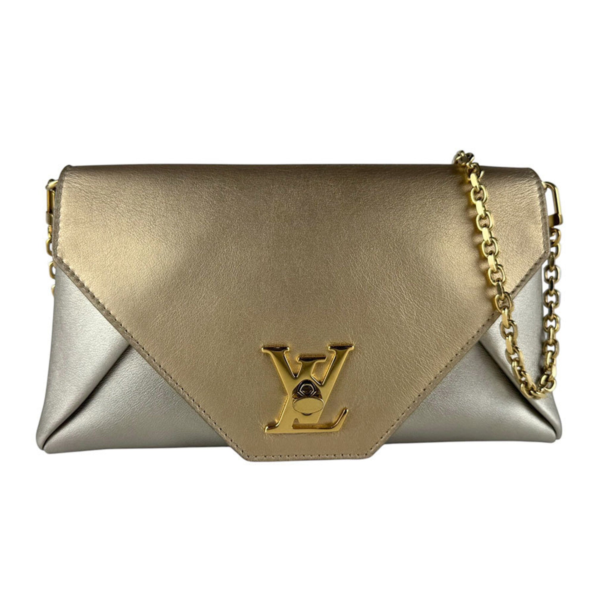 Louis Vuitton Metallic Gold Leather Shoulder Bag (Pre-Owned)