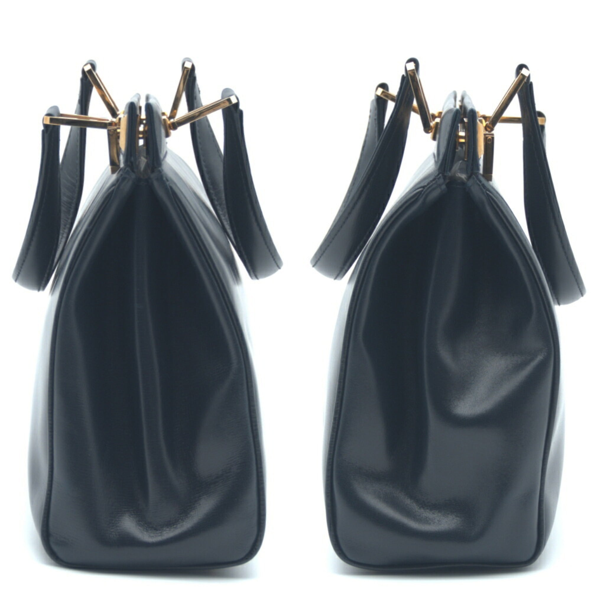 Gucci Dark Navy Leather Tote Bag (Pre-Owned)