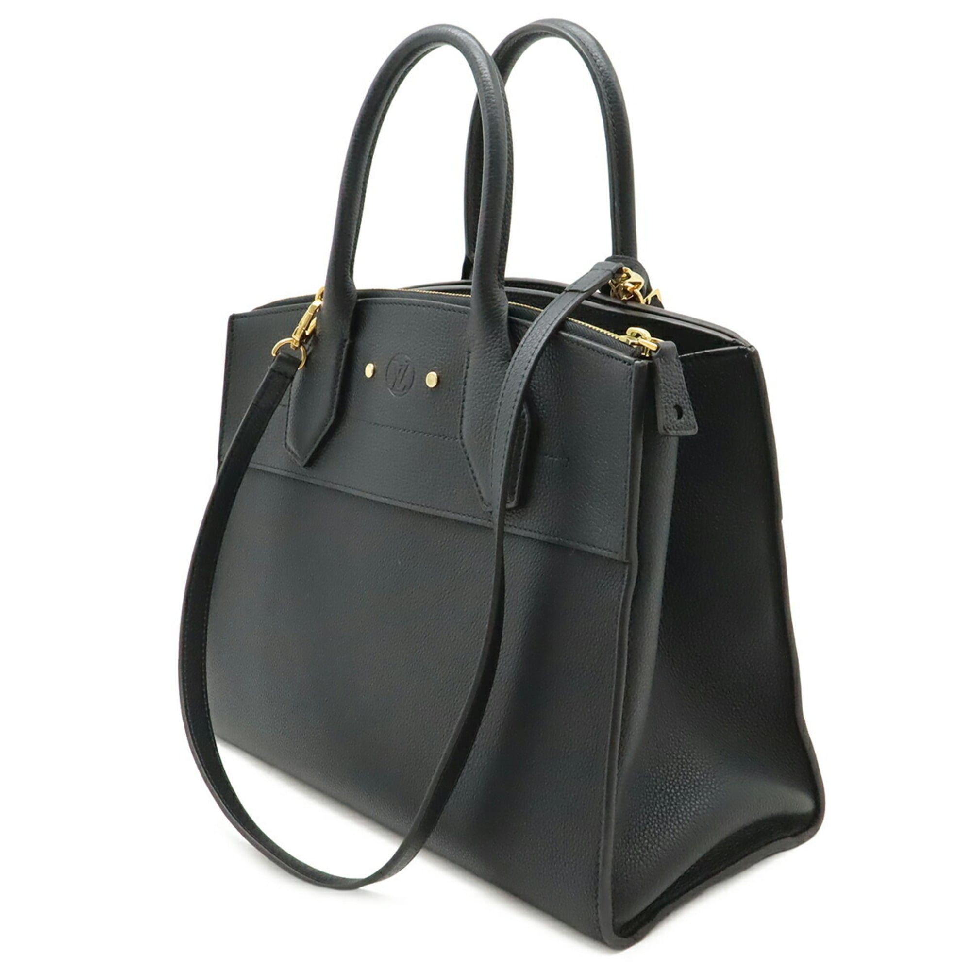 Louis Vuitton Taurillon Black Noir Leather Handbag Shoulder Bag (Pre-Owned)