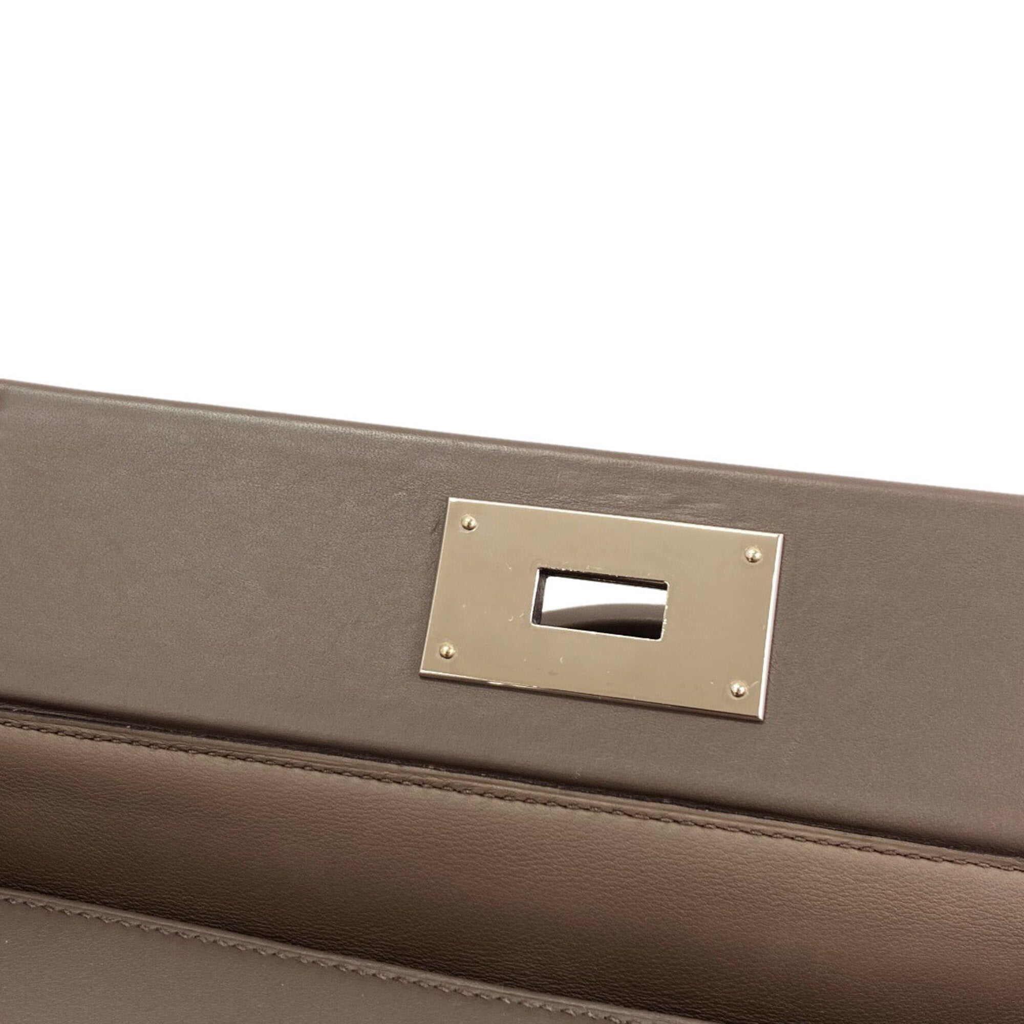 Hermes Etain Togo Leather Handbag (Pre-Owned)