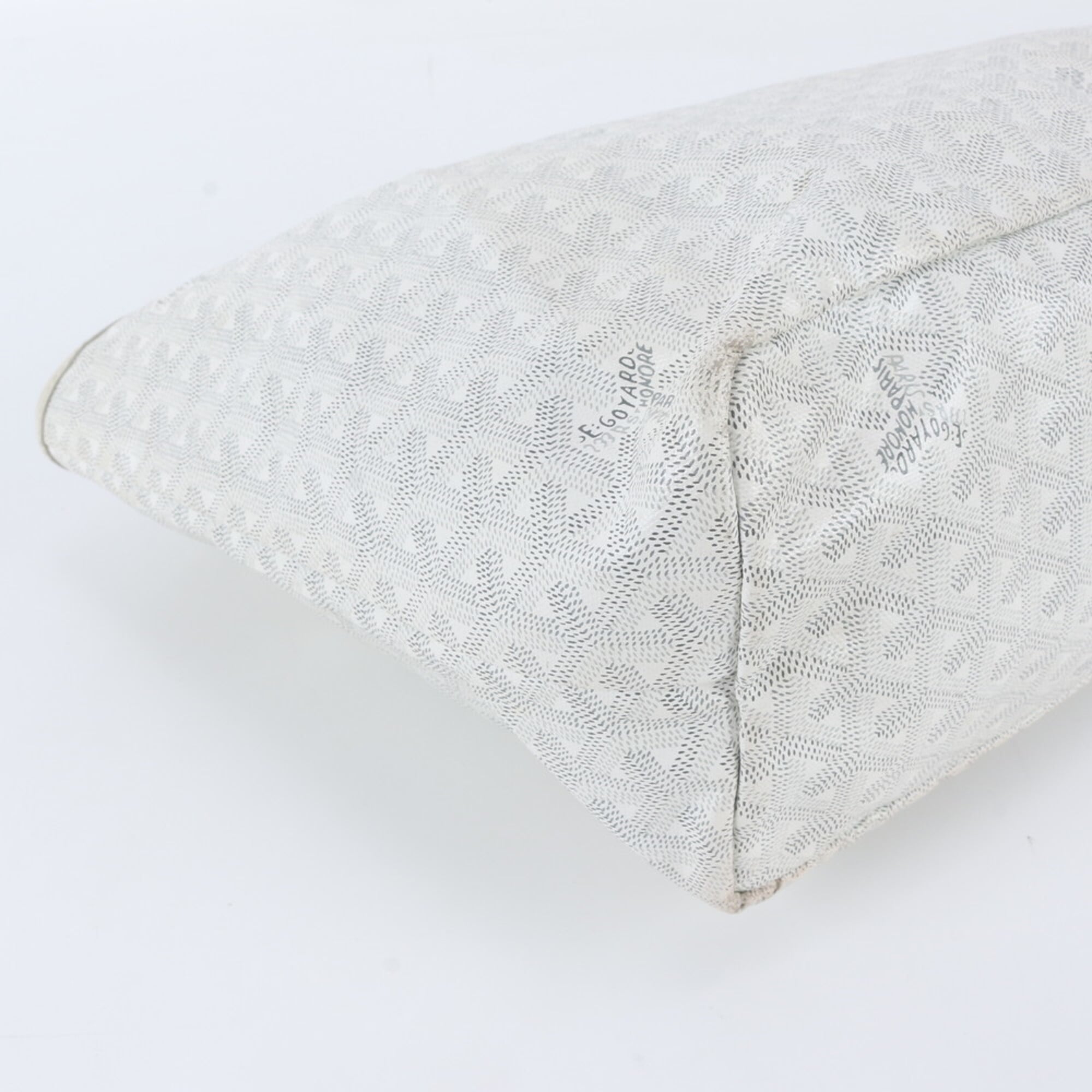 Goyard White Leather Handbag Shoulder Bag Tote Bag (Pre-Owned)