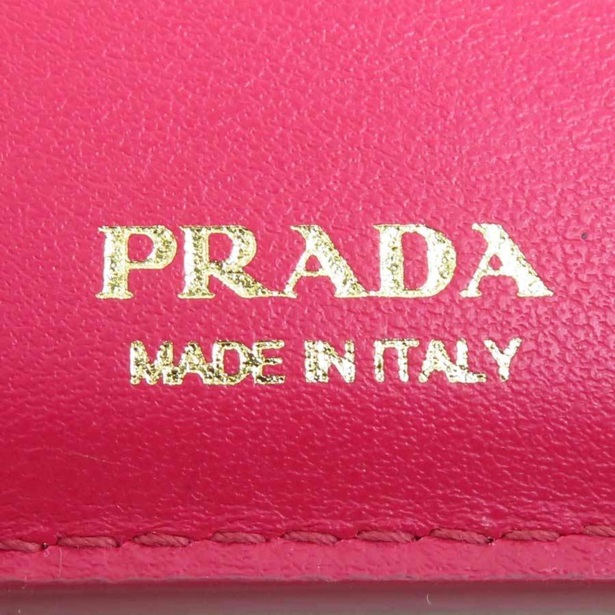Prada Pink Leather Wallet (Tri-Fold) (Pre-Owned)