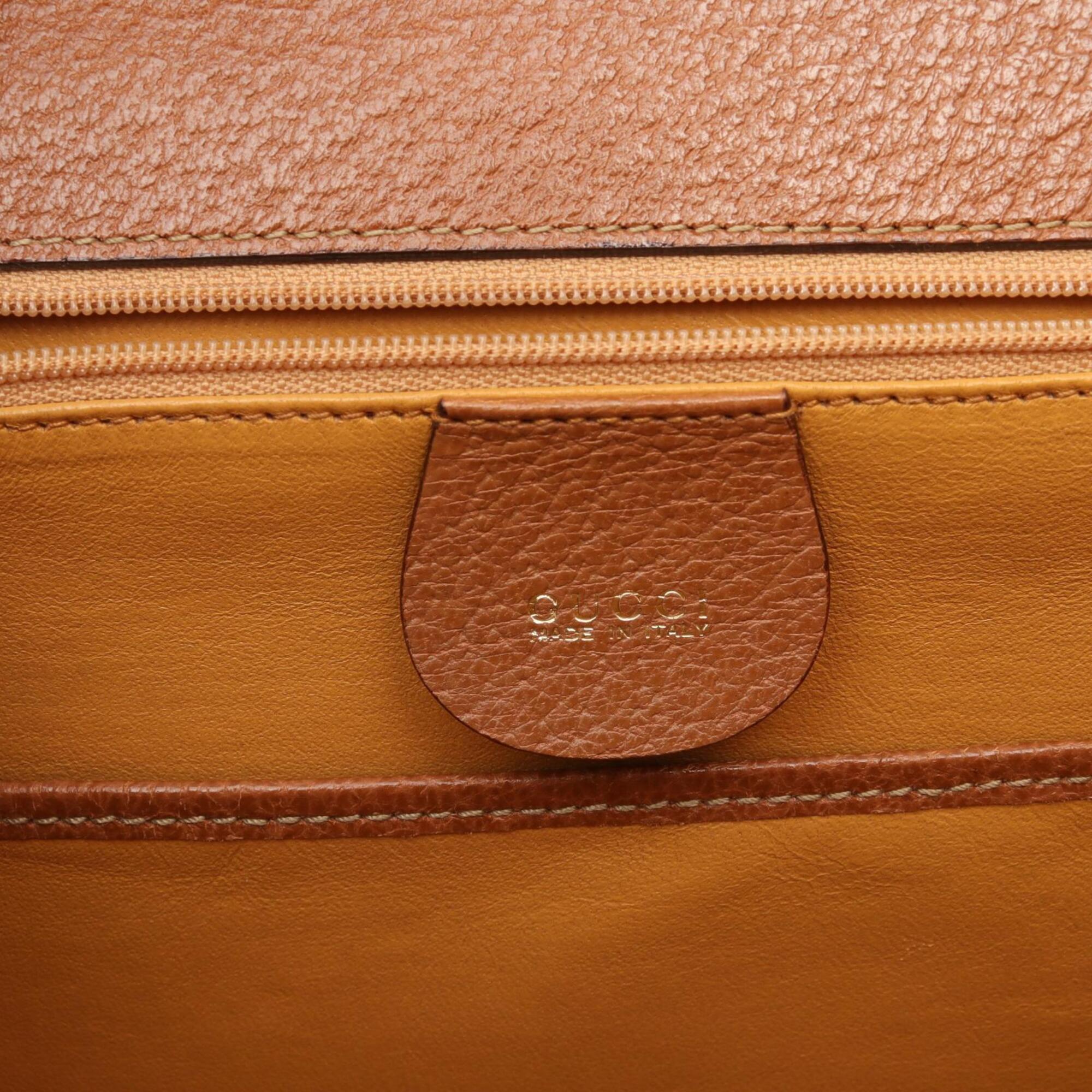 Gucci Brown Leather Handbag (Pre-Owned)