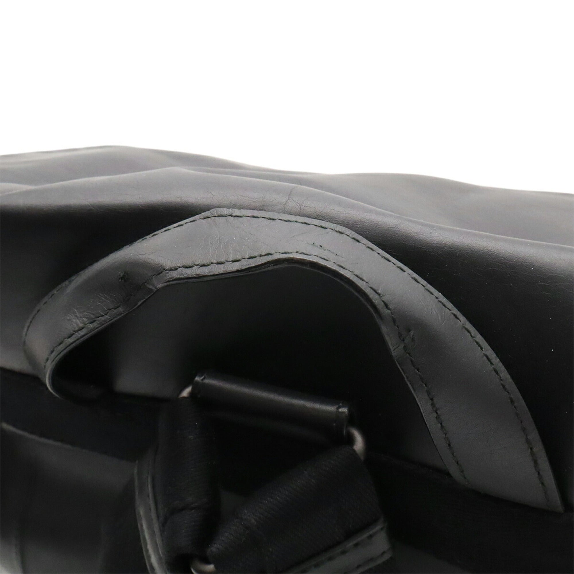 Bottega Veneta Black Intrecciato Backpack (Pre-Owned)