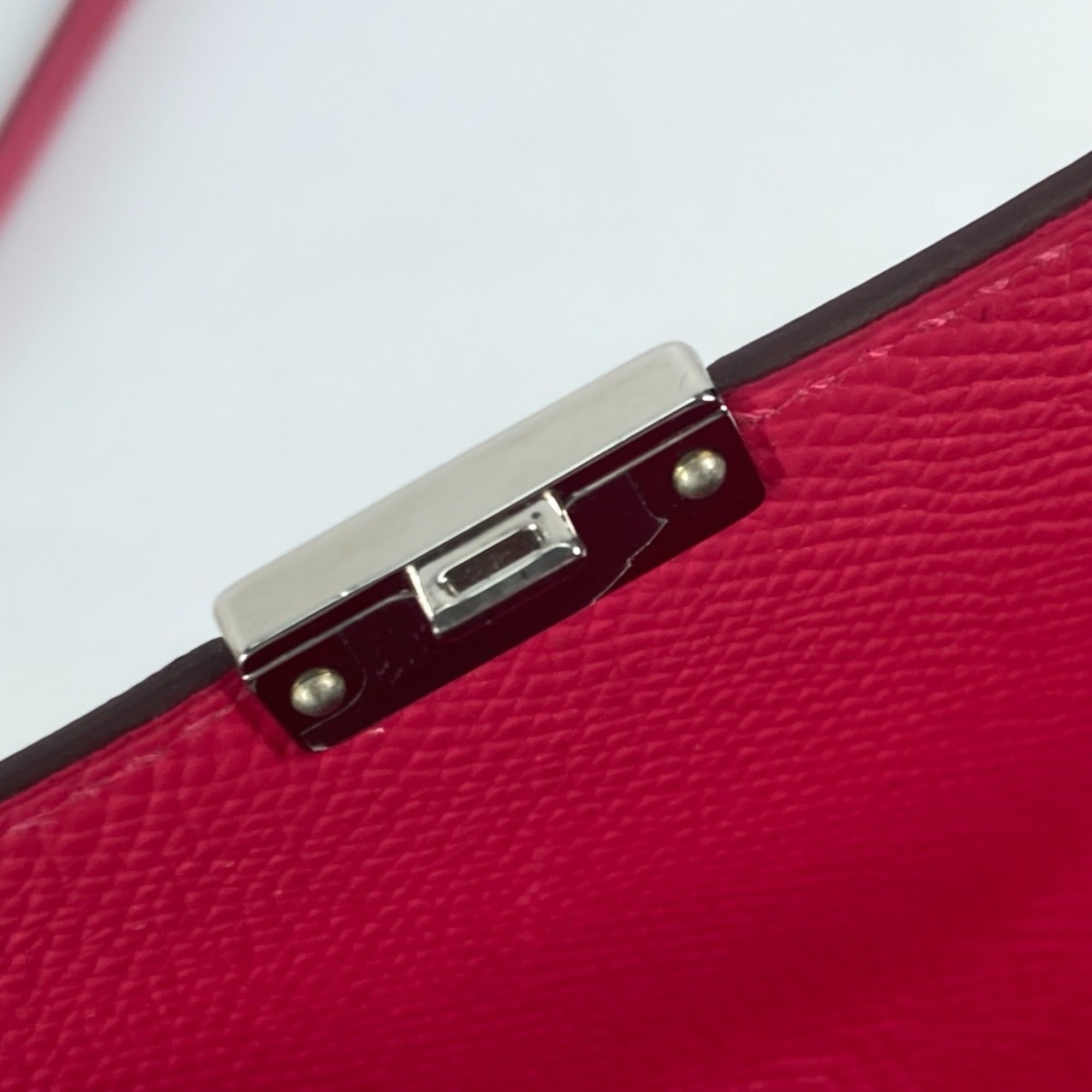 Hermes Pink Epsom Leather Pochette Shoulder Bag (Pre-Owned)