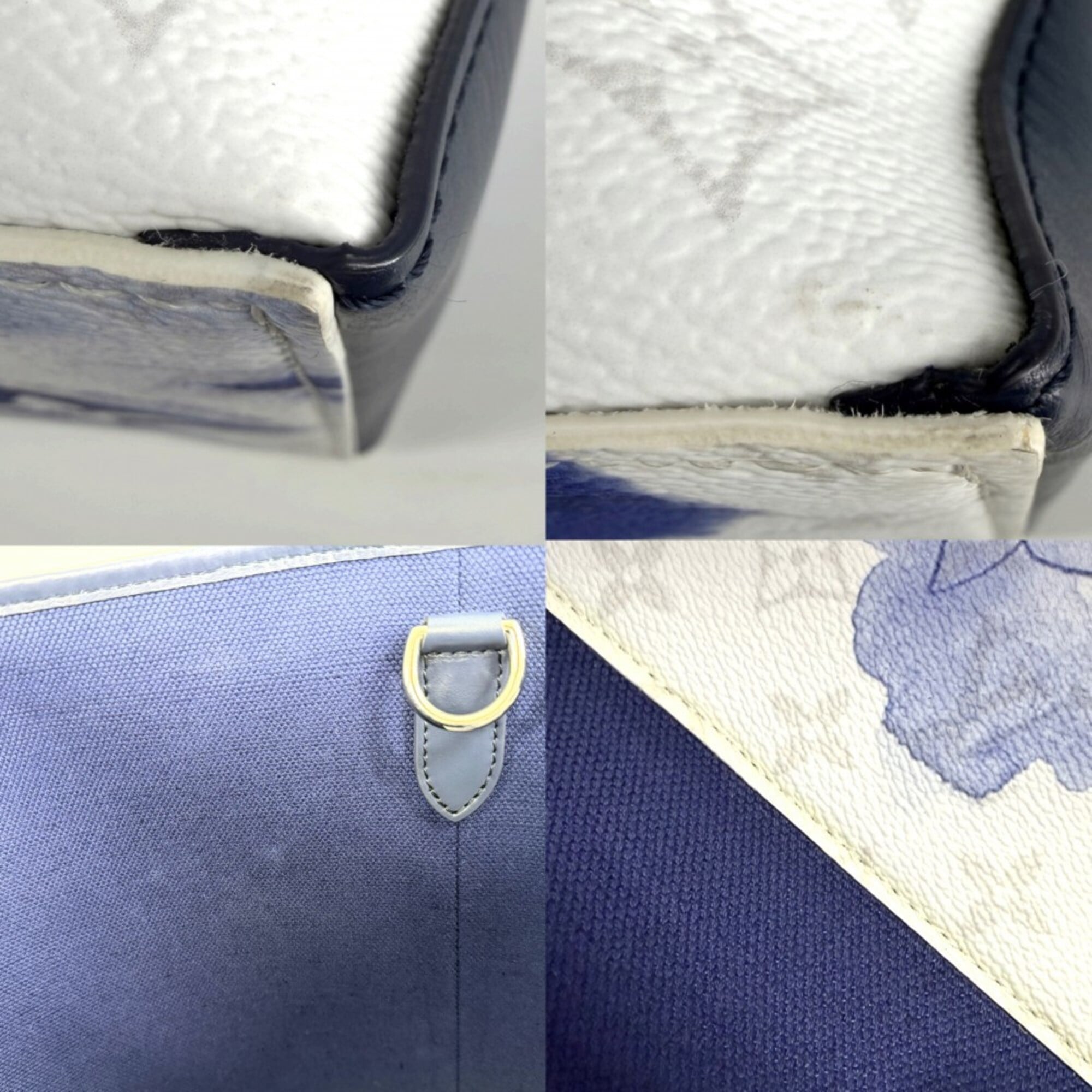 Louis Vuitton Blue Monogram White Monogram Handbag Shoulder Bag (Pre-Owned)