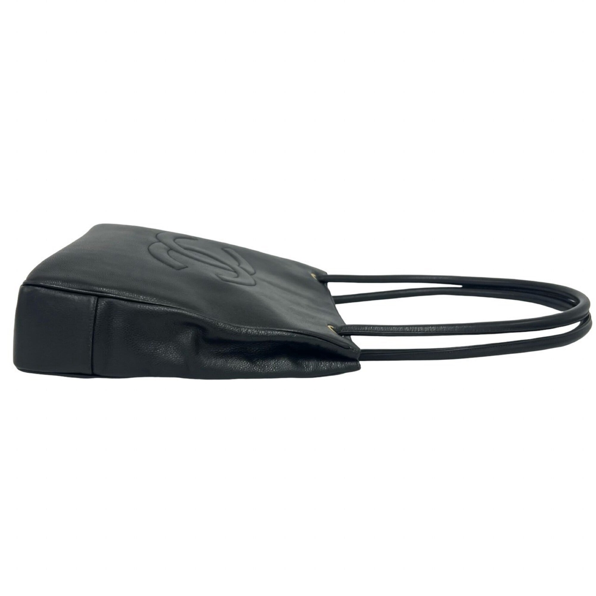 Chanel Black Grained Calfskin Tote Bag (Pre-Owned)