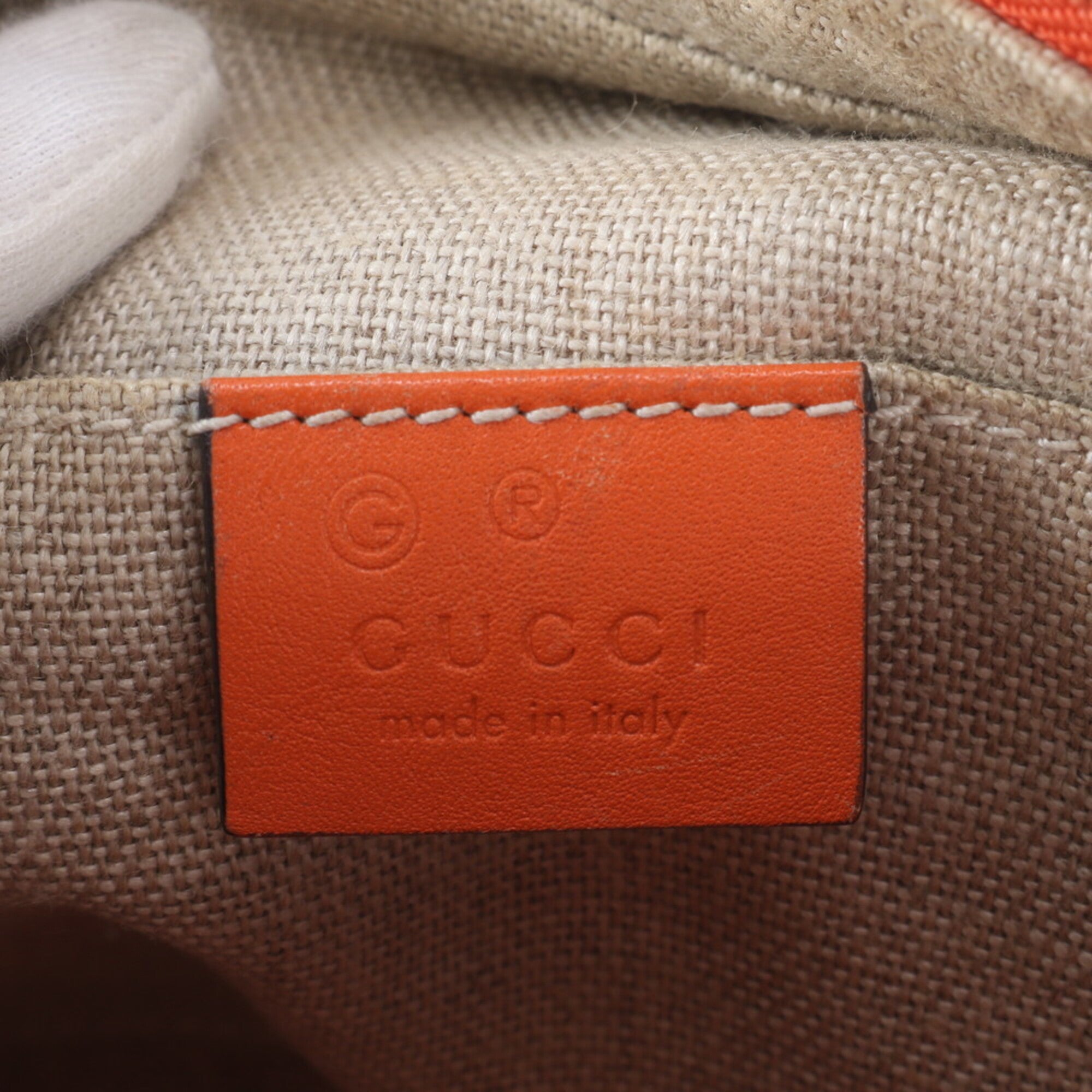 Gucci Guccissima Orange Leather Shoulder Bag (Pre-Owned)