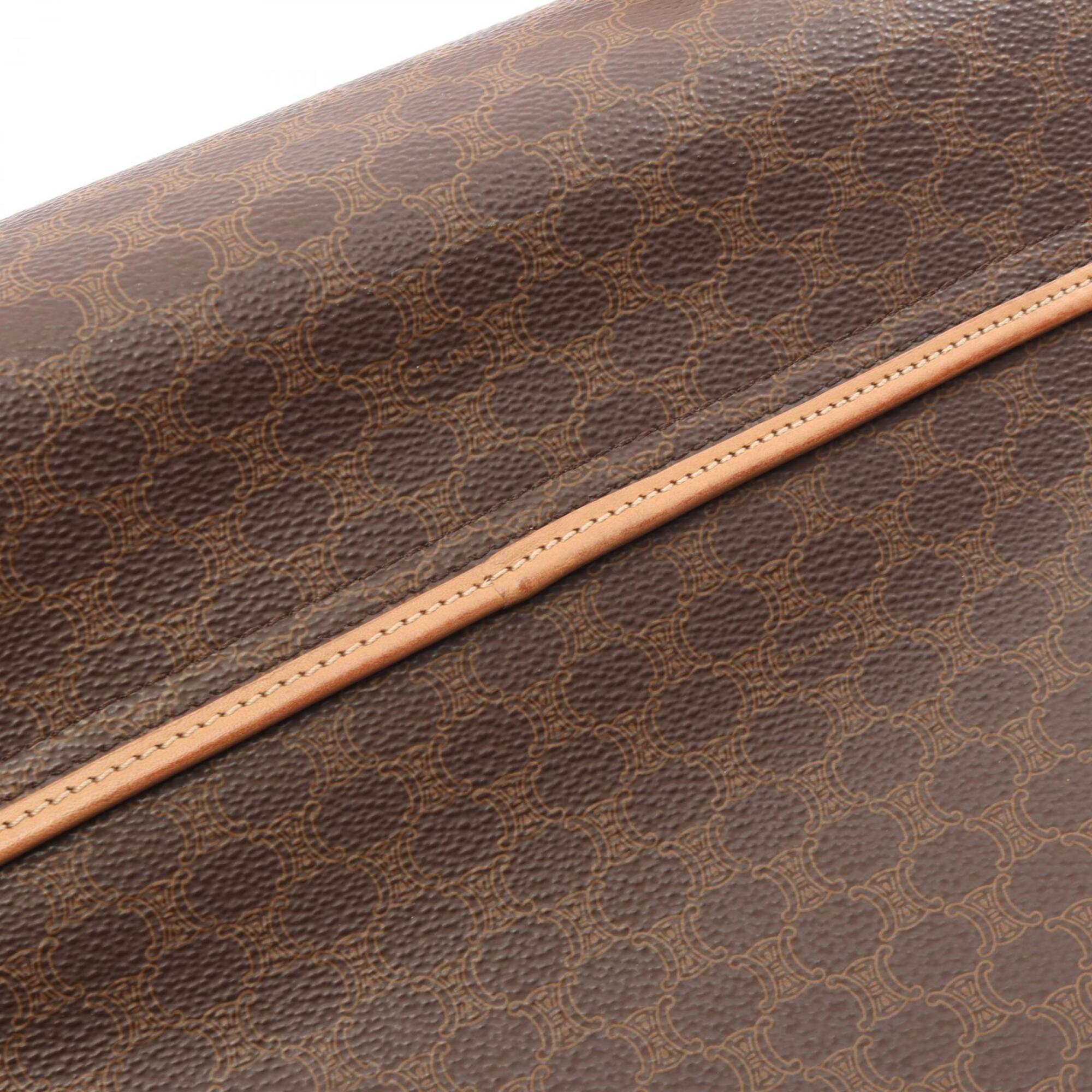 Celine Brown Coated Canvas Leather Handbag (Pre-Owned)