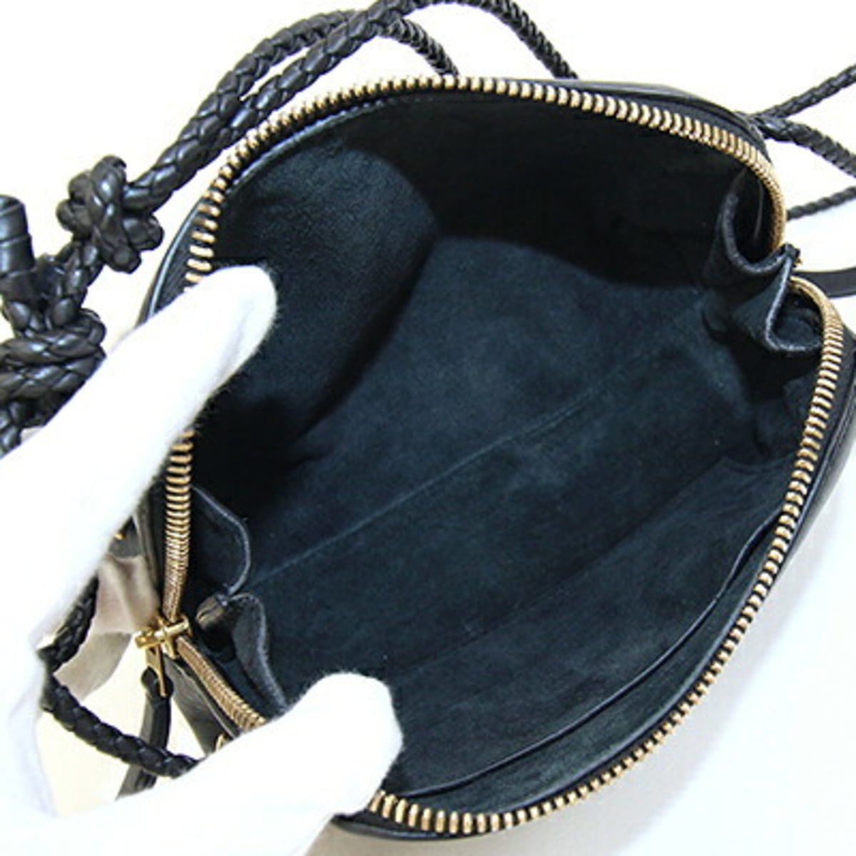 Bottega Veneta Black Leather Pochette Pouch Shoulder Bag (Pre-Owned)