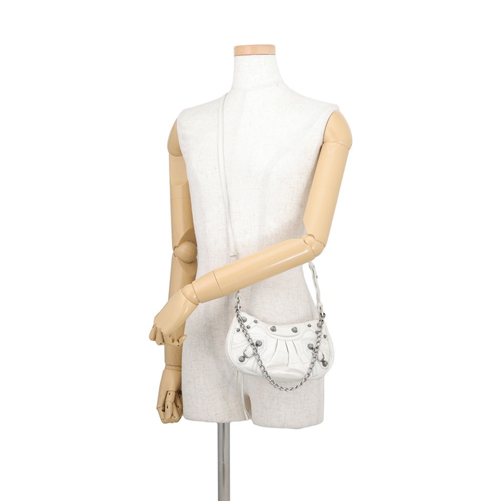 Balenciaga White Leather Shoulder Bag (Pre-Owned)