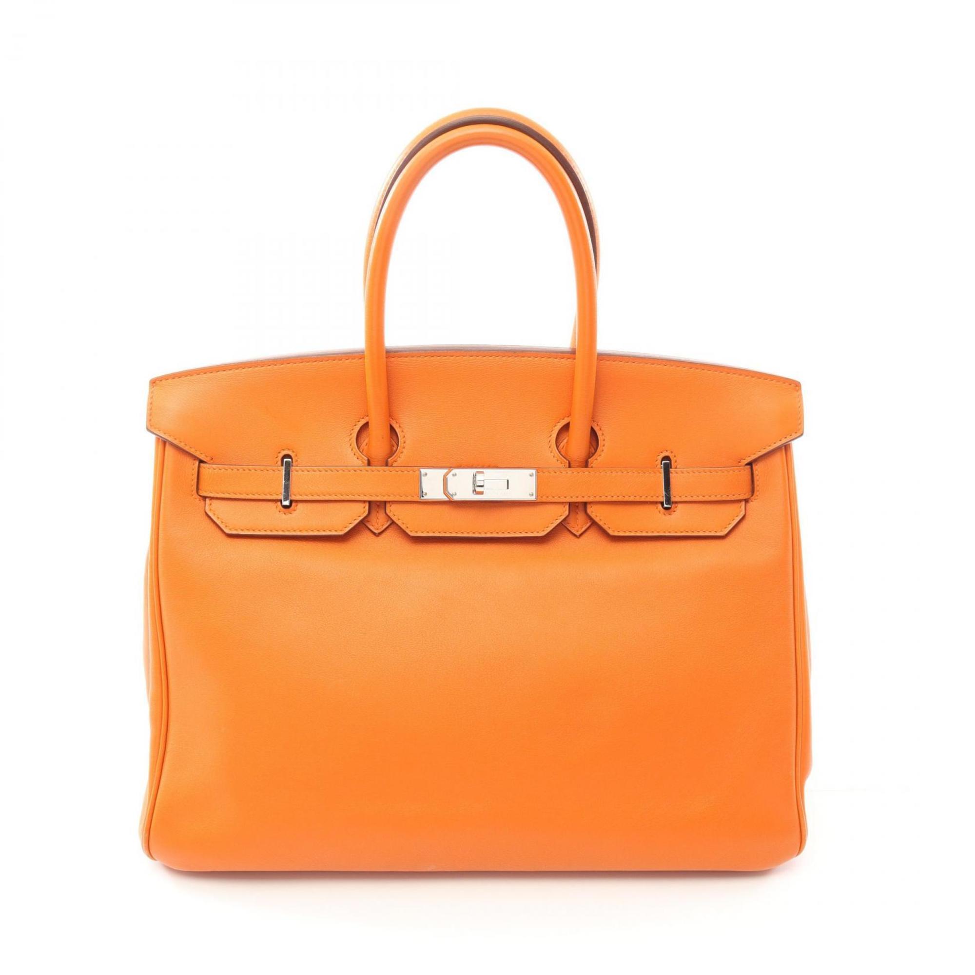 Hermes Birkin Orange Swift Leather Handbag (Pre-Owned)