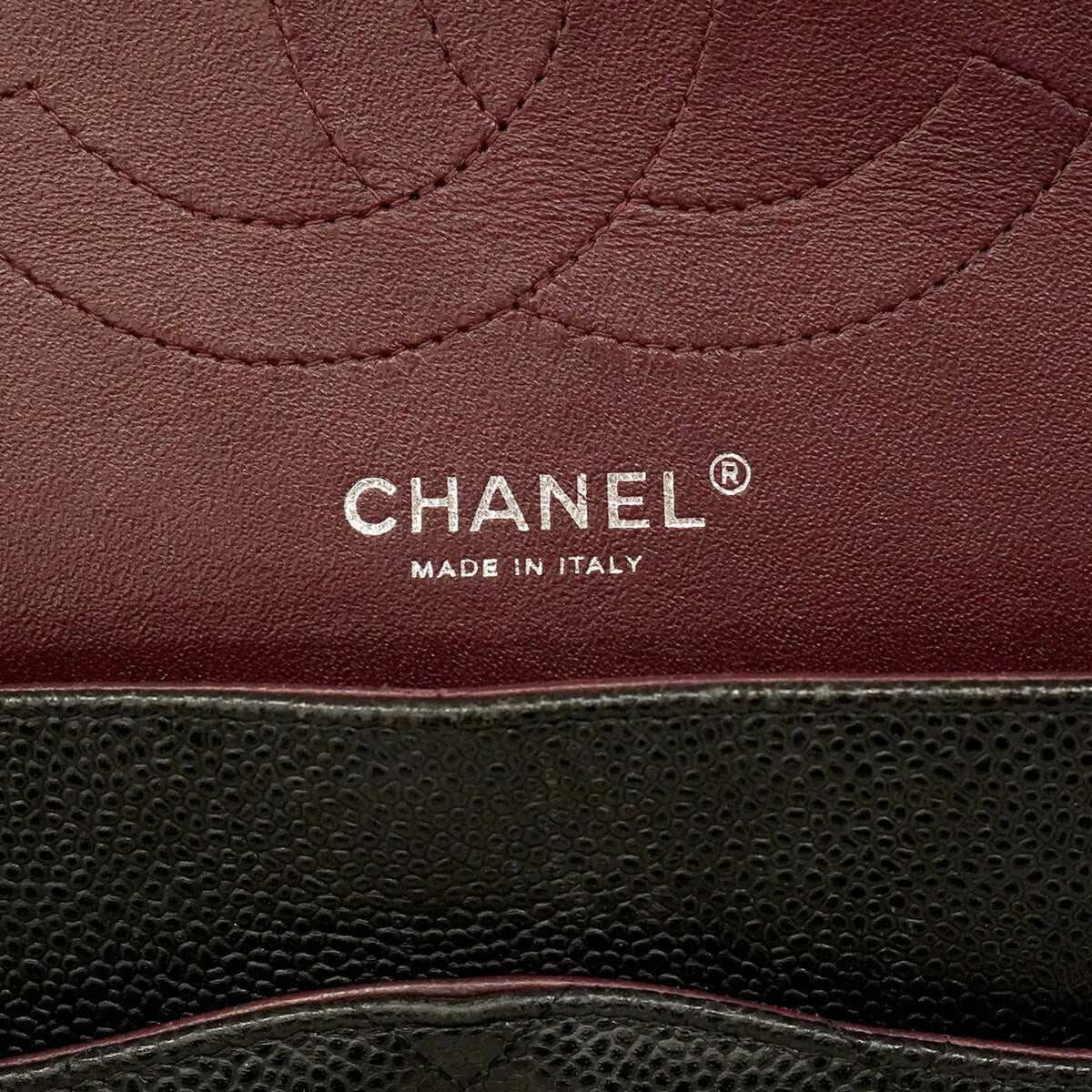 Chanel Black Grained Calfskin Shoulder Bag (Pre-Owned)