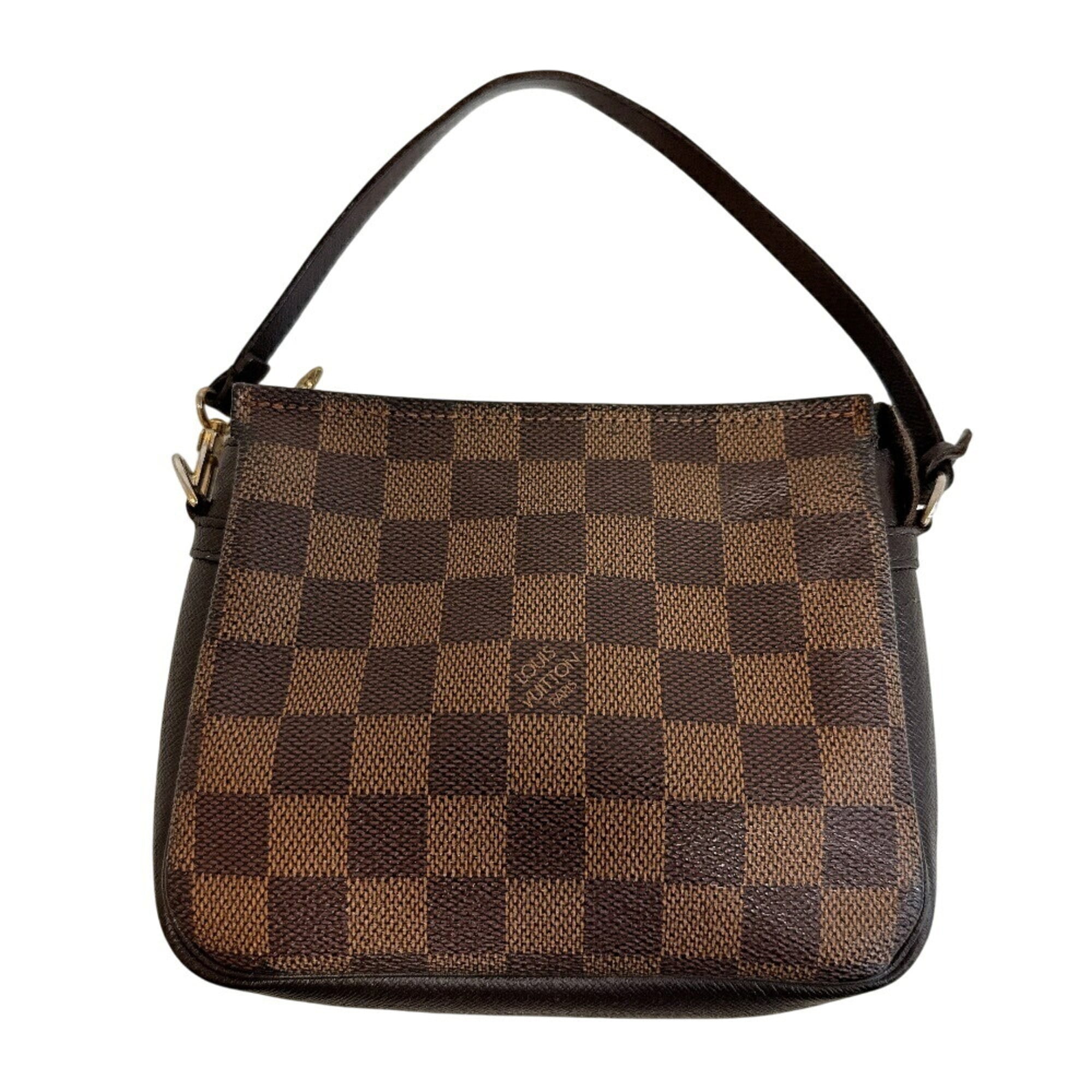 Louis Vuitton Brown Damier Canvas Leather Wash Bag (Pre-Owned)