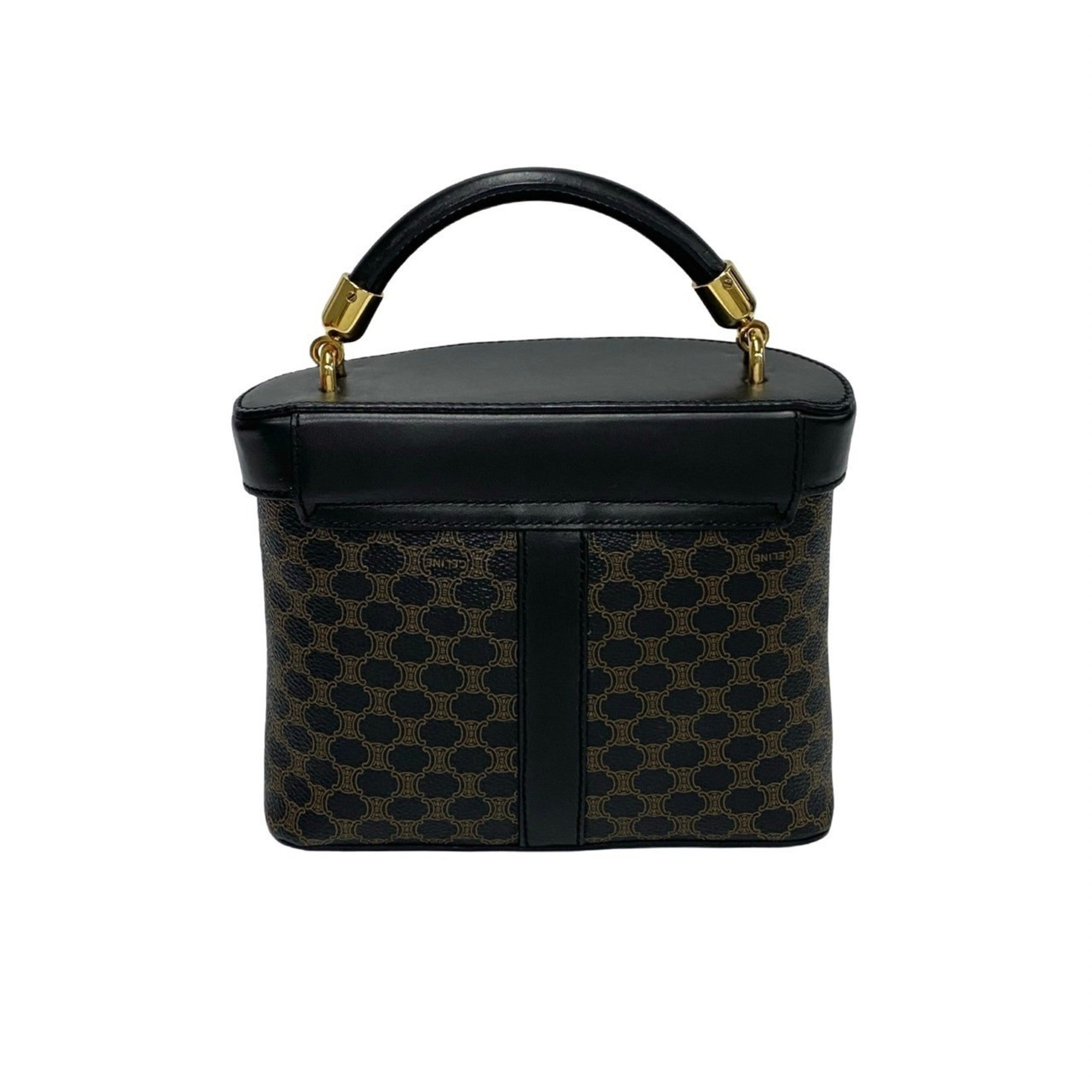 Celine Black Brown Leather Pvc Handbag Shoulder Bag (Pre-Owned)