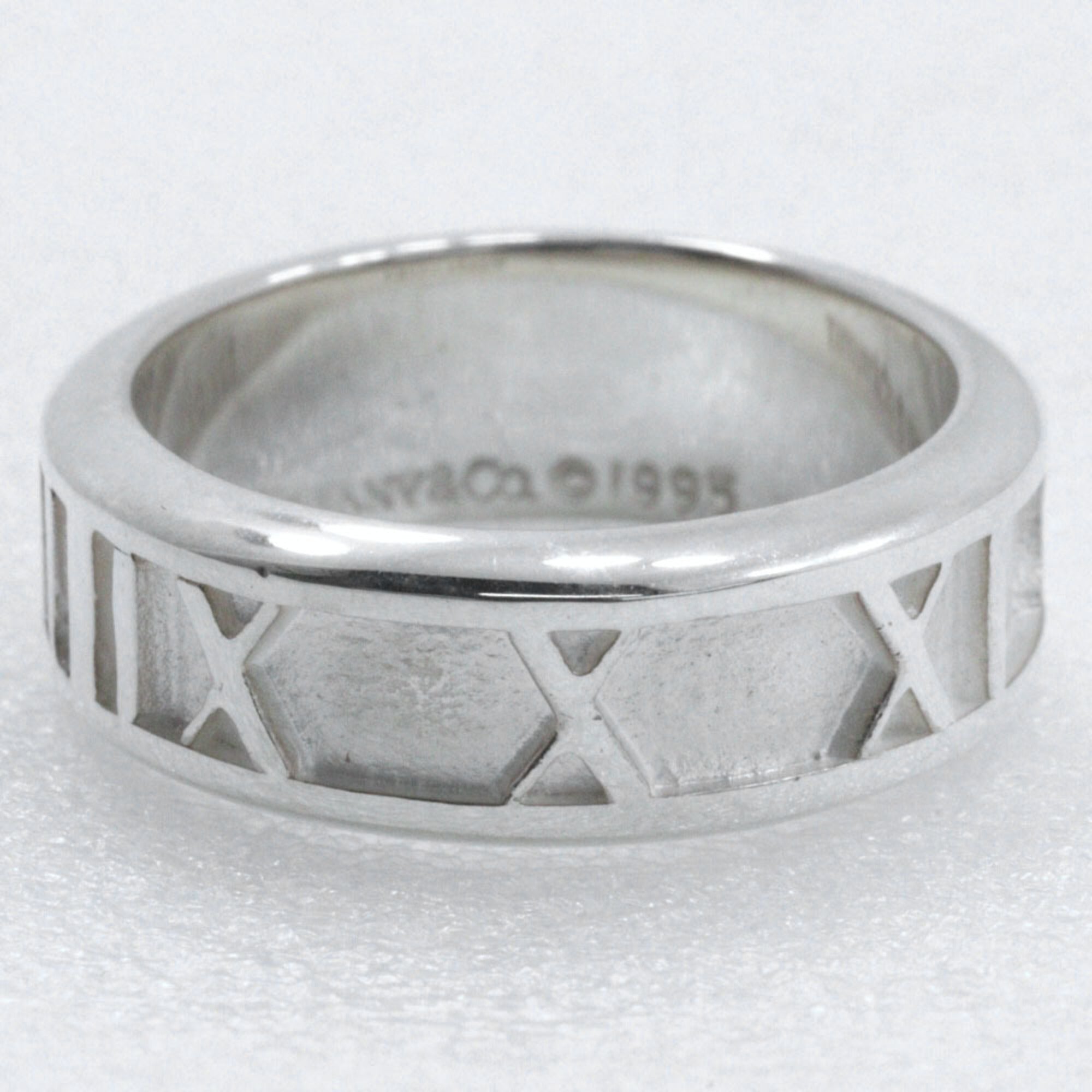 Tiffany Atlas Silver 925 Band Ring (Pre-Owned)