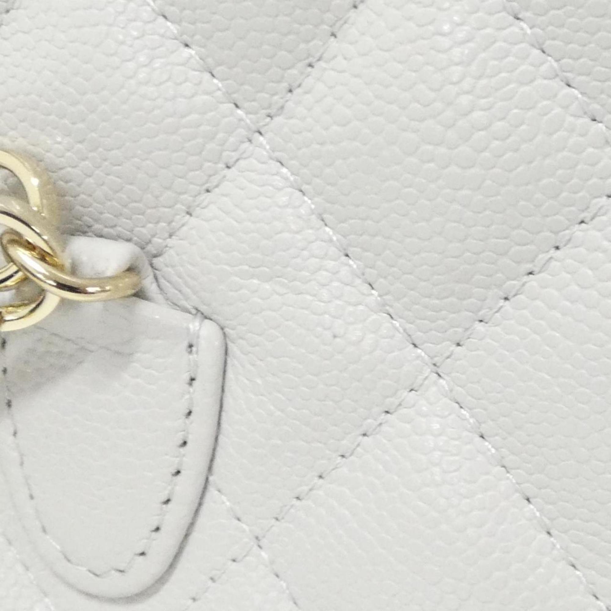 Chanel Light Gray Grained Calfskin Backpack (Pre-Owned)