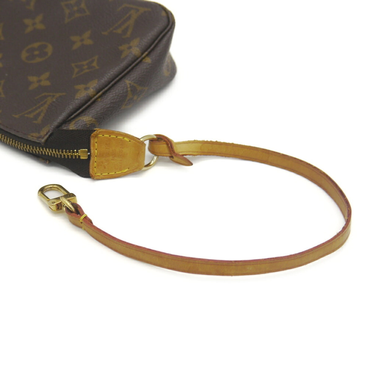 Louis Vuitton Brown Monogram Leather Pochette Pouch (Pre-Owned)