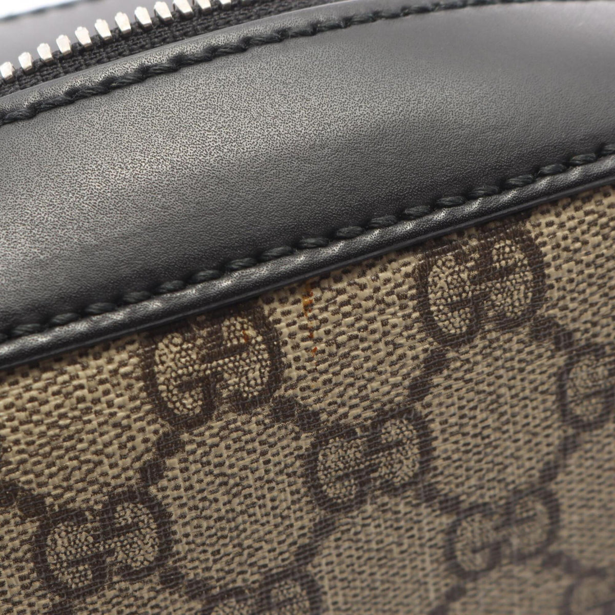Gucci Beige Black Gg Supreme Handbag Shoulder Bag (Pre-Owned)