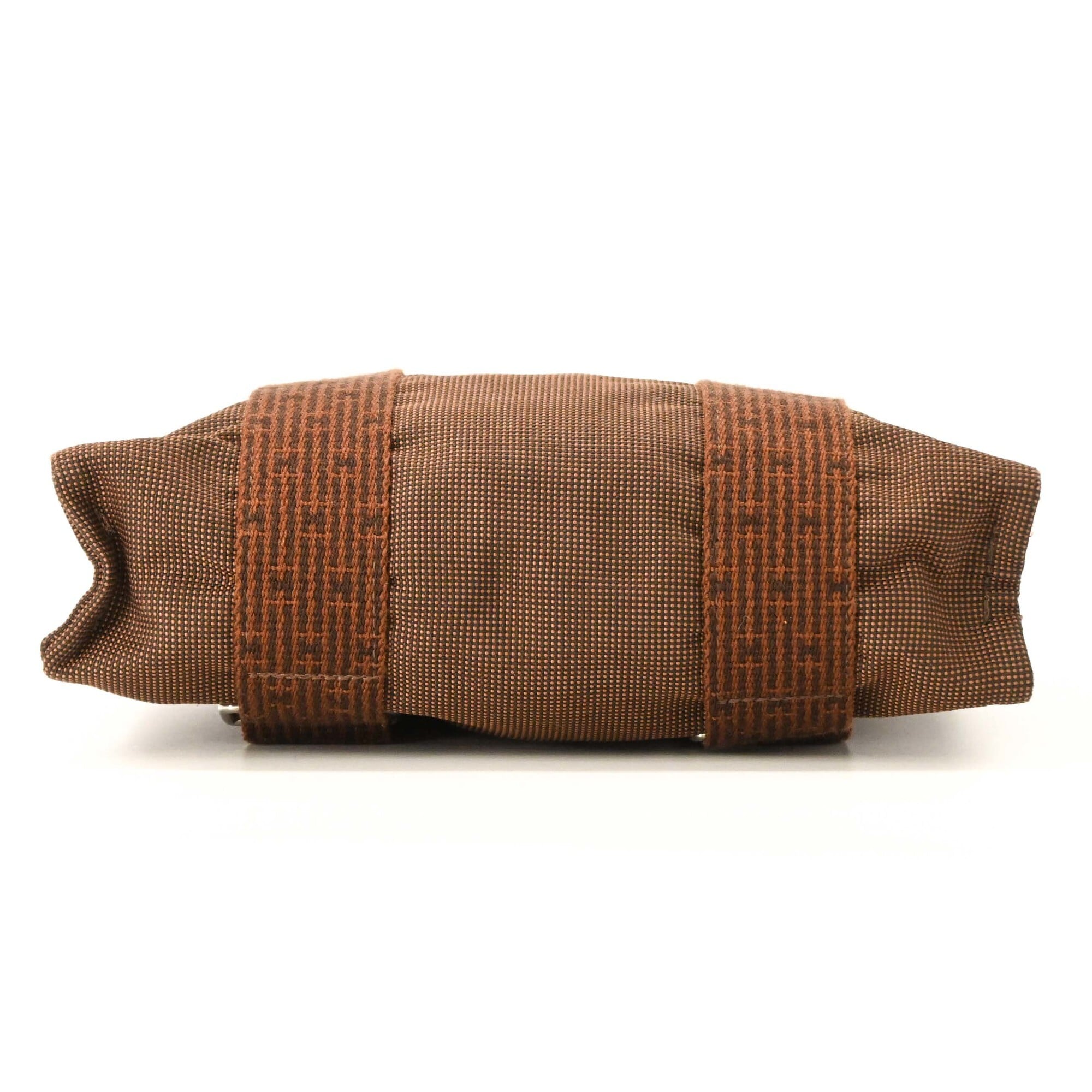 Hermes Her Line Brown Nylon Canvas Backpack (Pre-Owned)