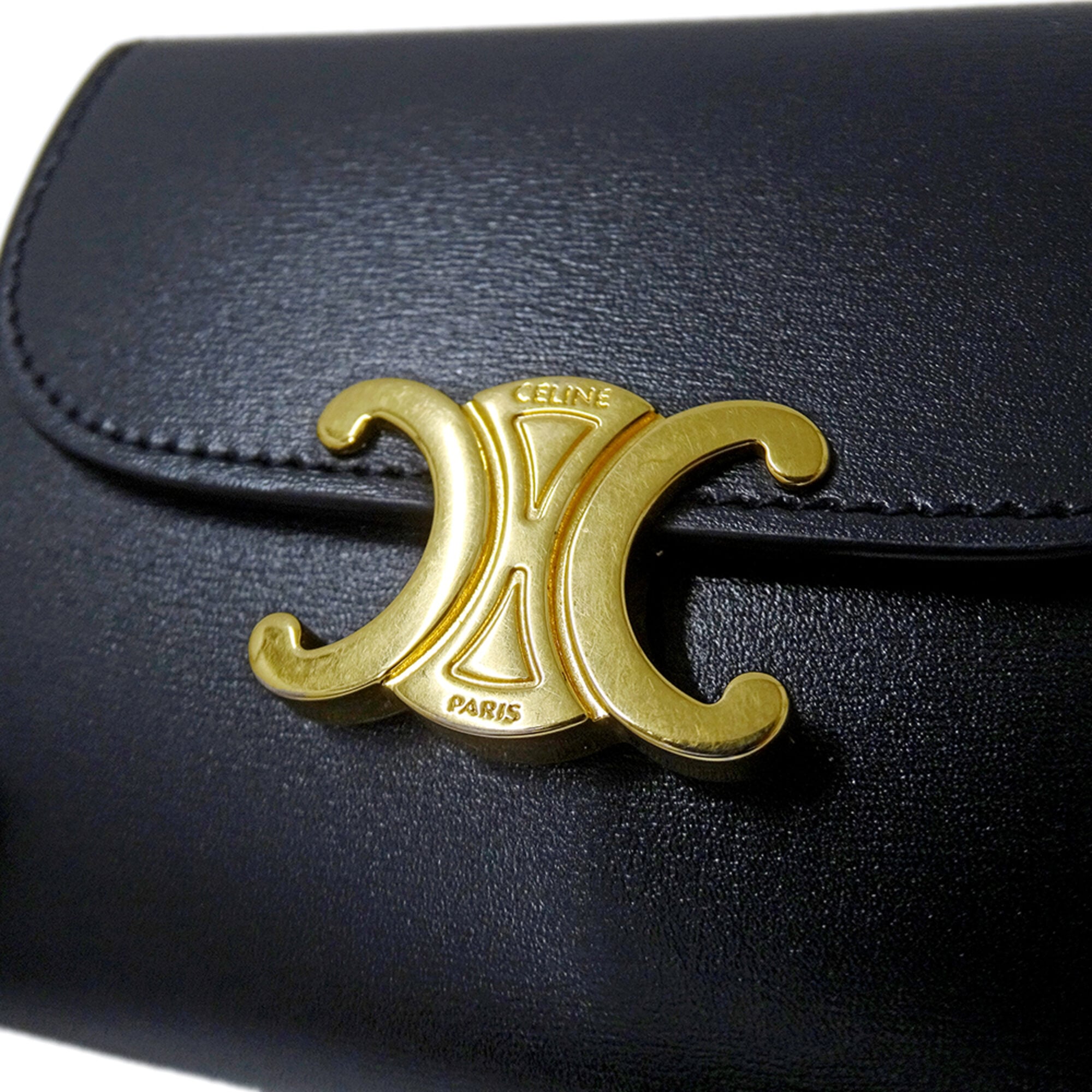Celine Black Leather Wallet (Bi-Fold) (Pre-Owned)