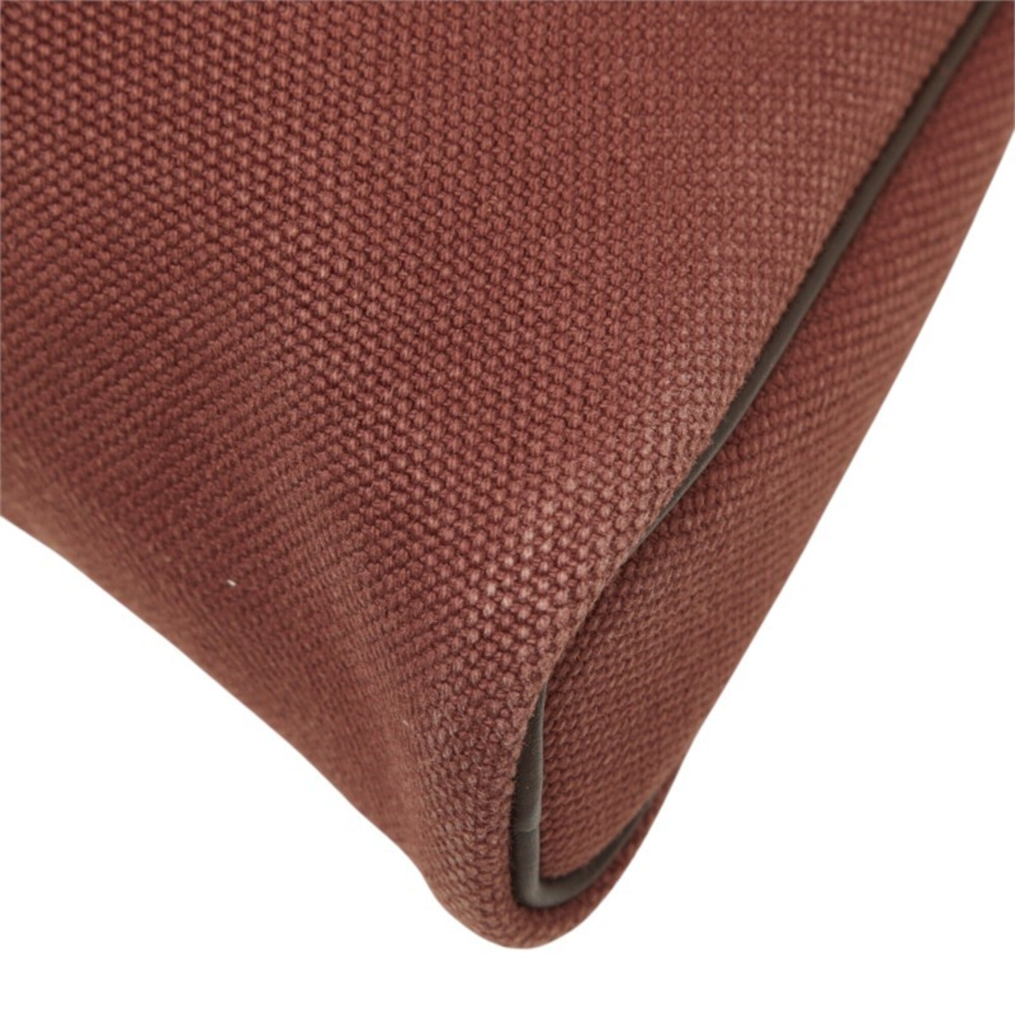 Hermes Brown Red Color Wine Toile H Leather Handbag Tote Bag (Pre-Owned)