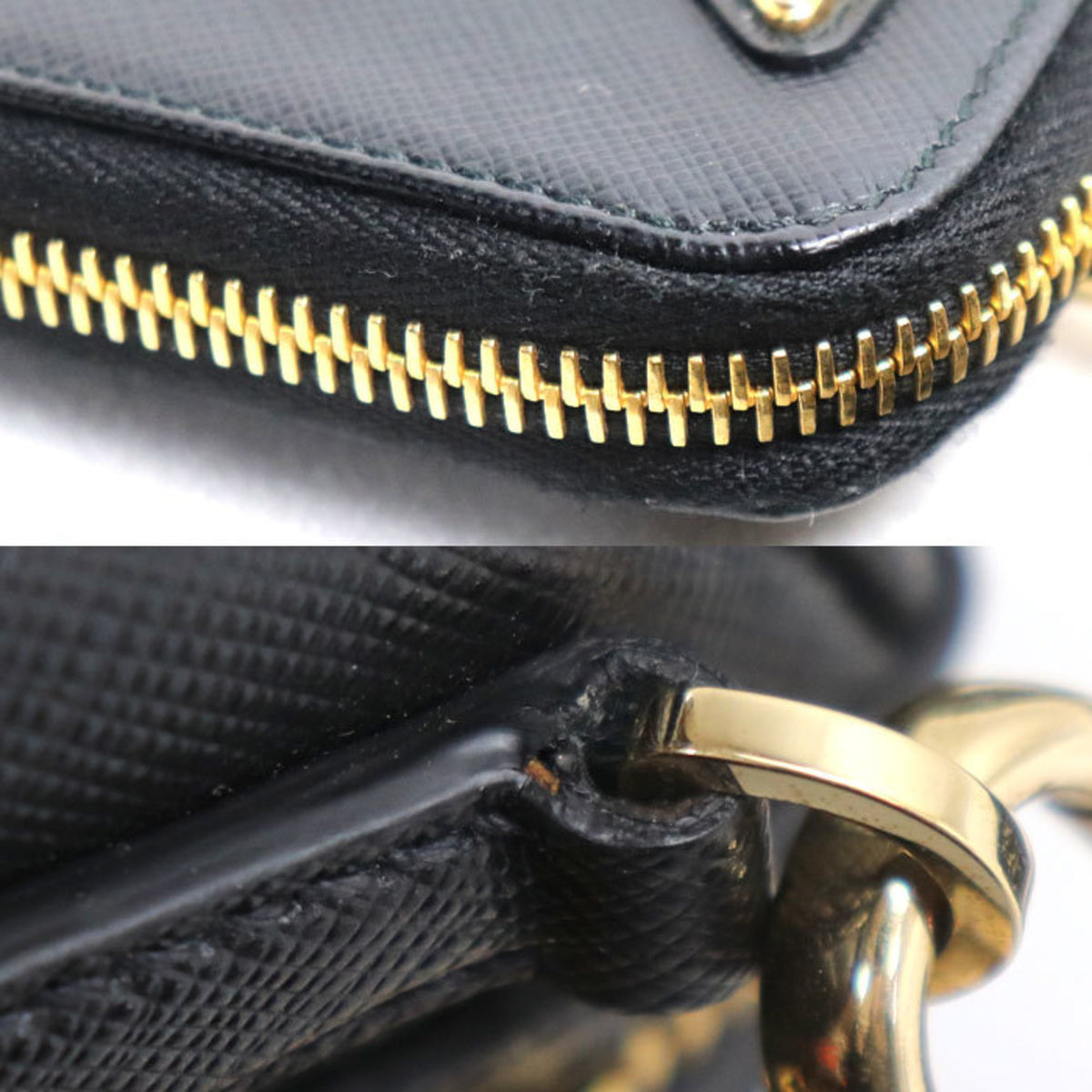Prada Black Leather Pouch Shoulder Bag (Pre-Owned)
